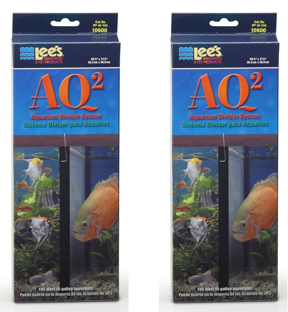 Lee'S Aq2 Aquarium Divider System For 10-Gallon Tanks (10'' X 12'', 2 Pack)