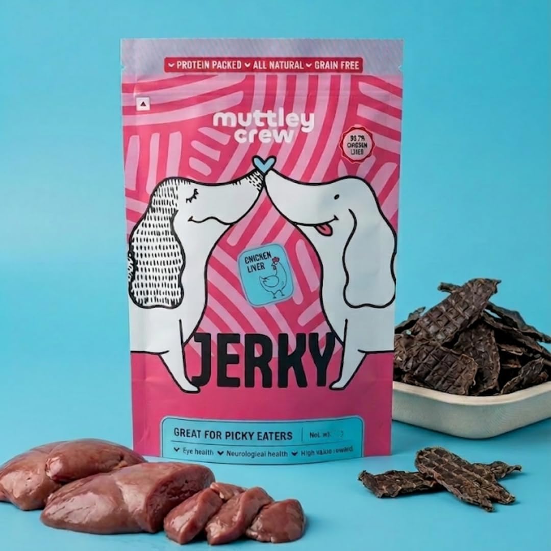 Muttley Crew Chicken Liver Dog Jerky With Real Chicken Liver | Healthy Adult Dog Treats For Easy Digestion | All Natural (50 Gra