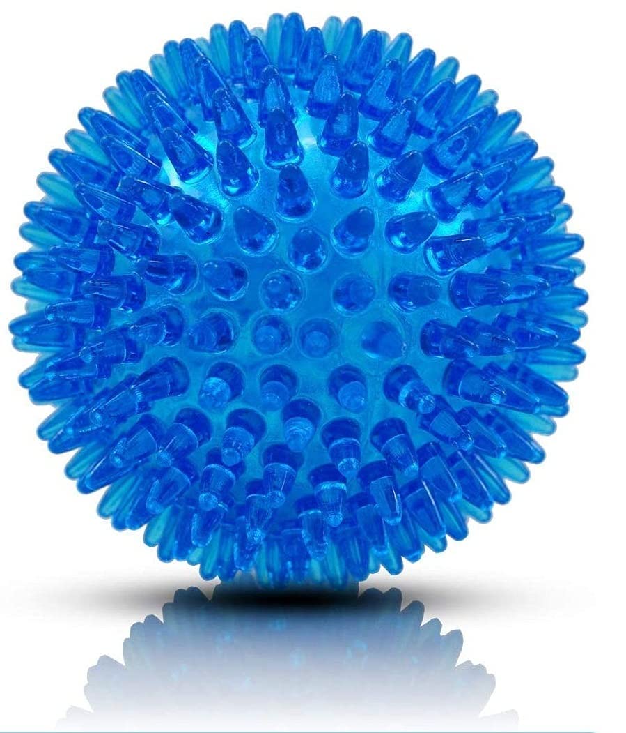 Kspups Squeaky Dog Ball Toys, Dogs Chew Spiky Ball, Floatable Dog Pool Rubber Tpr, Dog Chew Toys For Boredom, Teeth Cleaning For