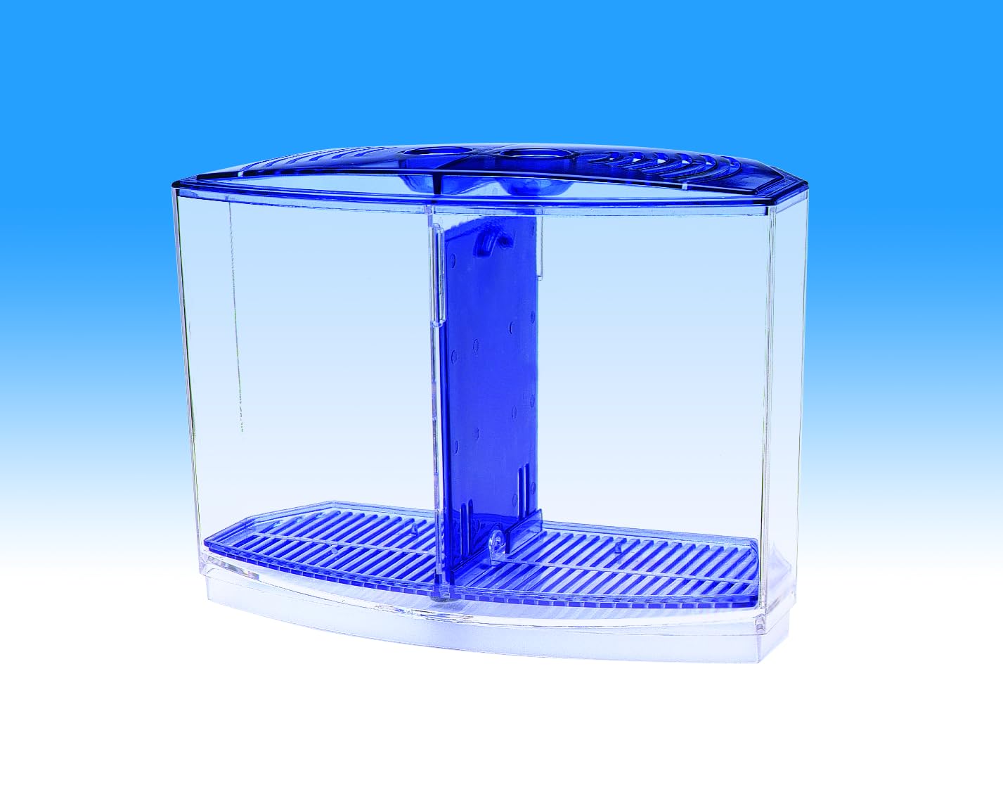 Penn-Plax Twin Betta Bow-Front Kit For Aquarium Blue, Green, Tank Is 7.5' Across The Front, 6' Across The Back