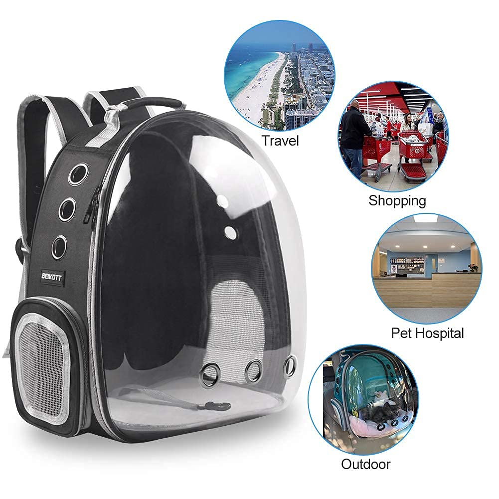 Beikott Cat Carrier Backpack, Dog Backpack, Ventilate Pet Cats Puppy Dogs Birds Bunny Backpack For Travel Indoor Outdoor Use(Pin