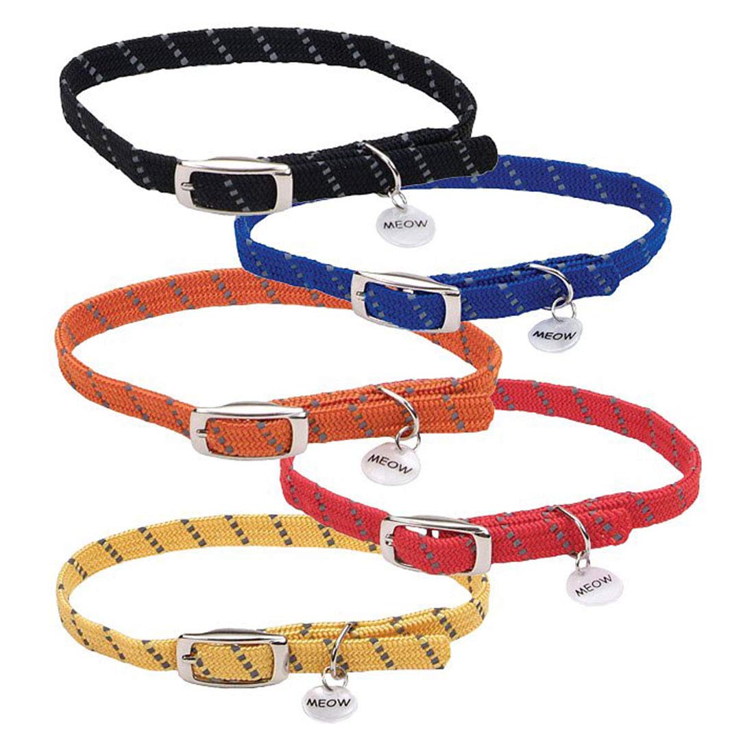 Coastal Pet Elastacat Reflective Safety Stretch Collar Yellow