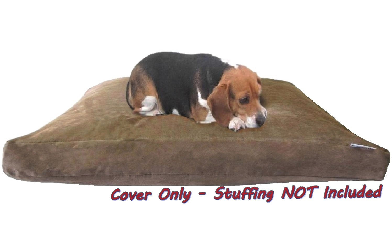 Dogbed4less DIY Pet Bed Pillow Brown Microsuede Duvet Cover and Waterproof Internal case for Dog and Cat at 37X27X4 Inch - Cover