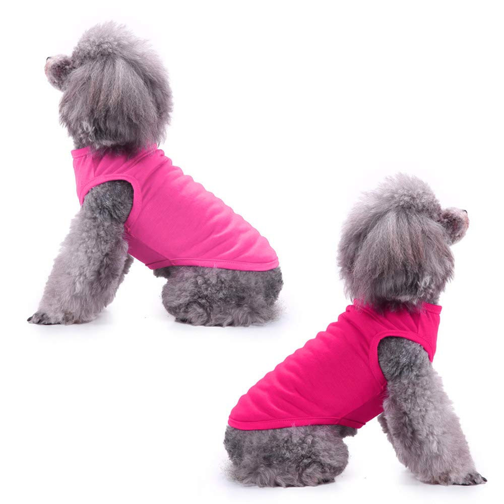 Chol&Vivi Plain Dog Shirt, 4Pcs Blank Cotton Shirts Fit For Extra Small To Extra Large Size Dogs, Sleeveless Apparel Soft And Li