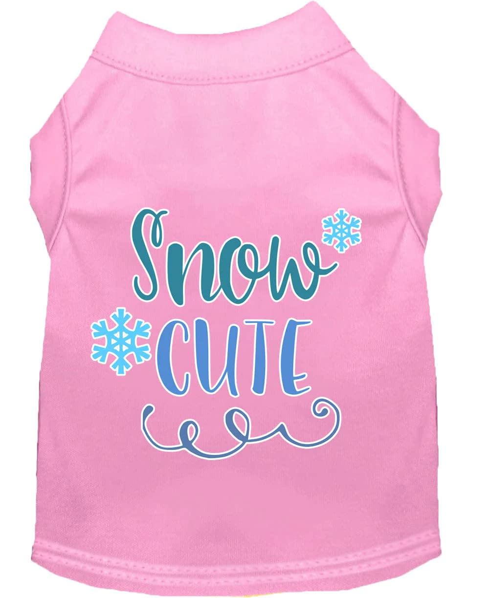 Christmas Pet Dog & Cat Shirt Screen Printed, "Snow Cute" Green 2XL (20-25 lbs.)