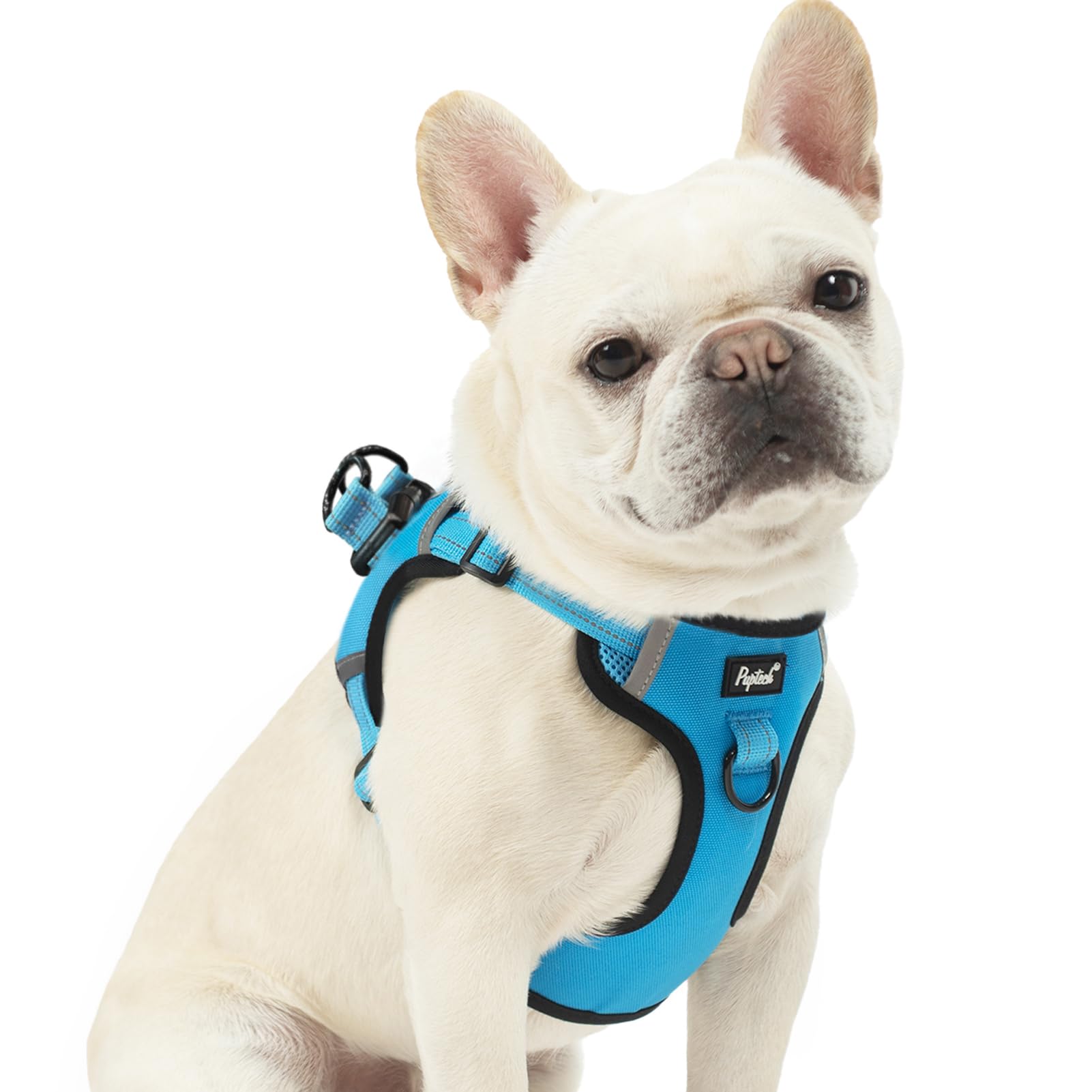 Pupteck No Pull Dog Harness Medium Sized Dog, Adjustable Reflective Escape Proof Easy Control, Comfortable Soft Padded Step In P