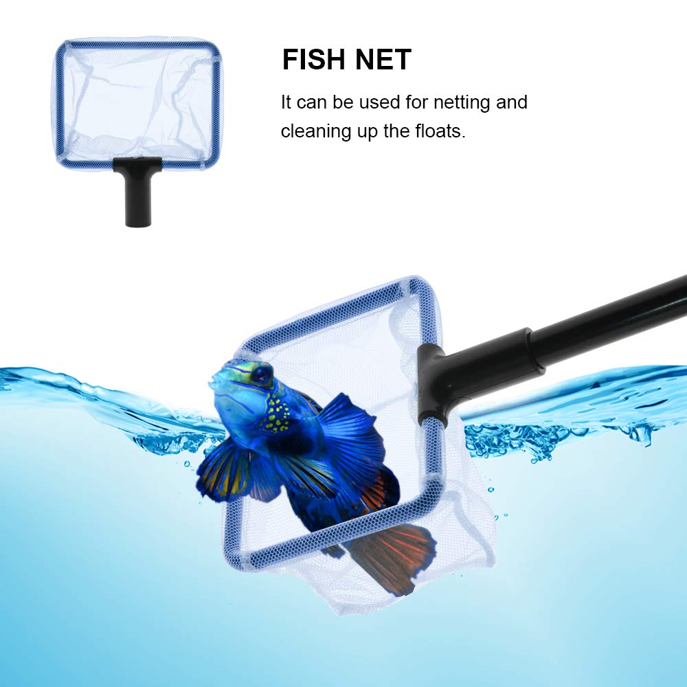 GreenJoy 5-in-1 Aquarium Fish Tank Cleaning Kit - Algae Scrapers & Gravel Cleaner, 7 Piece Set