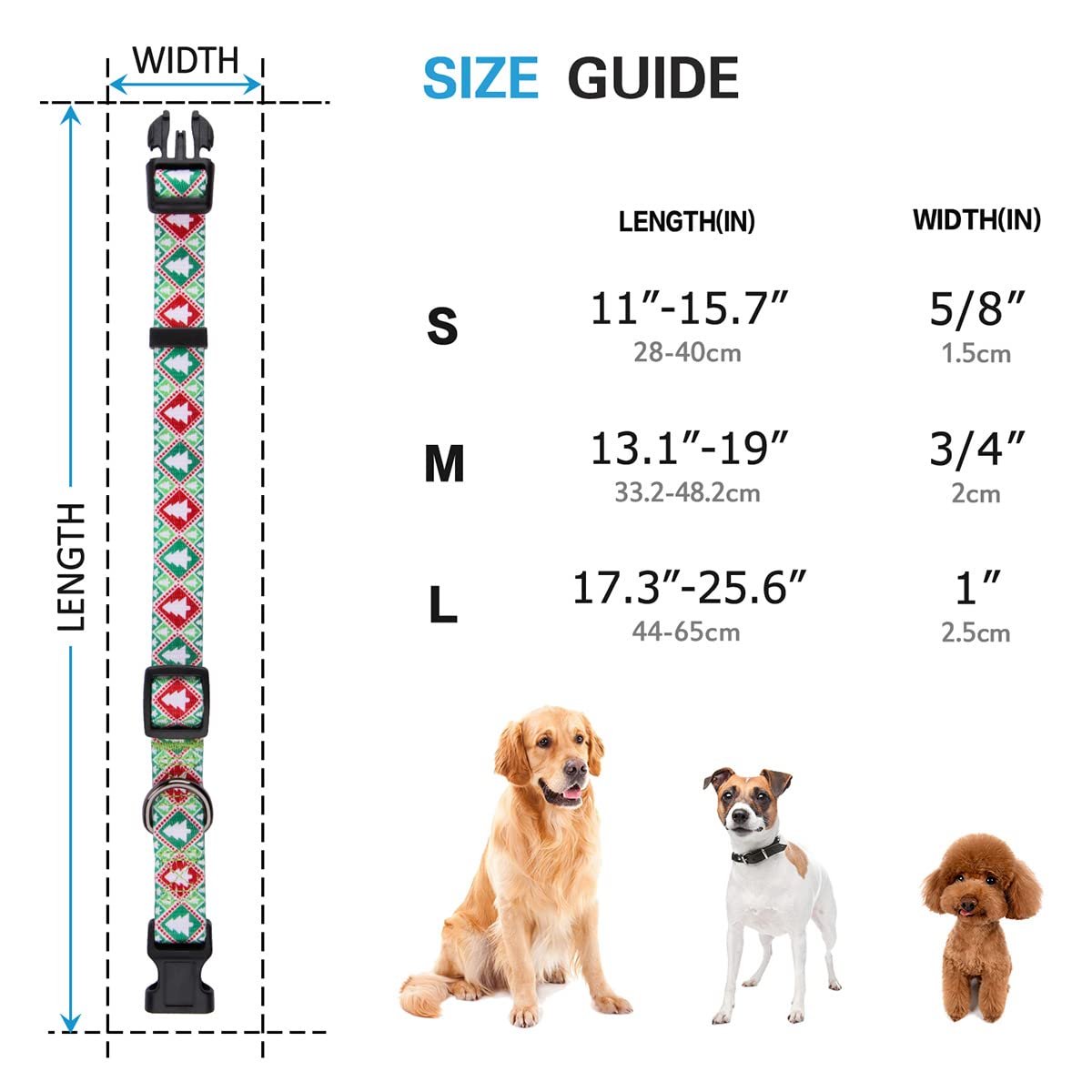Rhea Rose Christmas Tree Dog Collar For Small Medium Large Dogs 012 Tree S