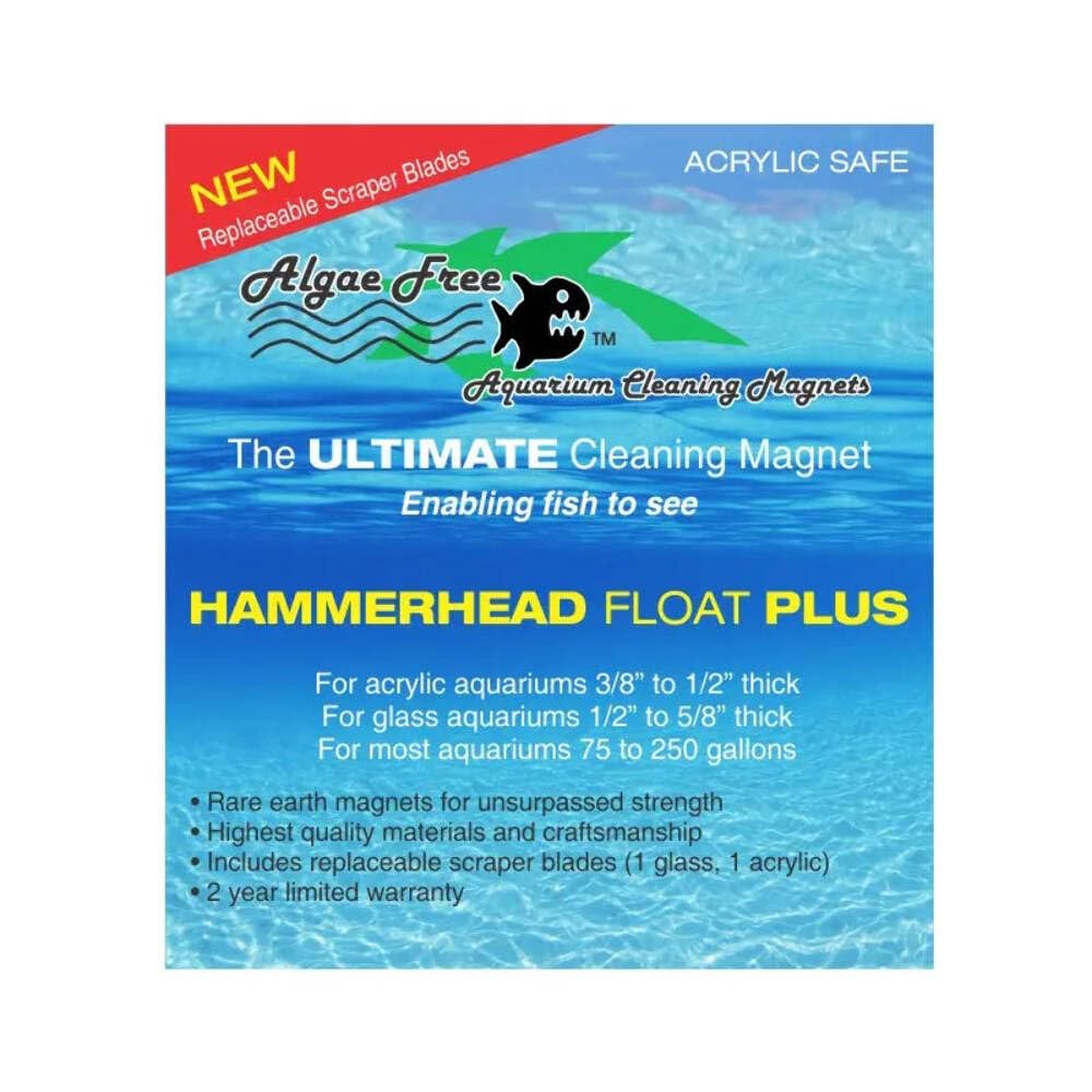 Algae Free Hammerhead Floating Aquarium Cleaning Magnet