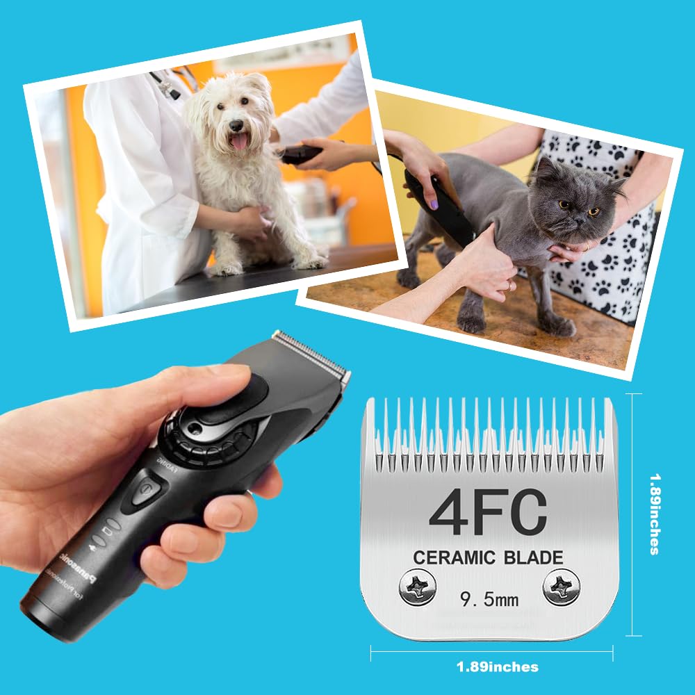 Trah 4Fc Blade Dog Grooming Clipper Replacement Blades Compatible With Andis Dog Clippers,Most A5, Wahl Km Series Clippers,Detac