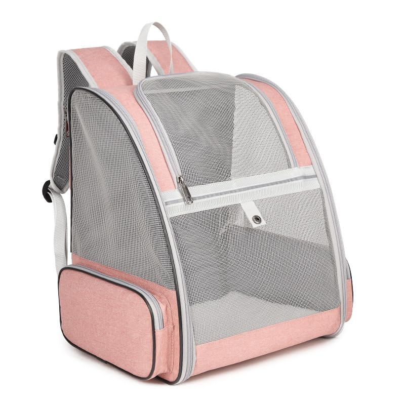 Beikott Cat Carrier Backpack, Dog Backpack, Ventilate Pet Cats Puppy Dogs Birds Bunny Backpack For Travel Indoor Outdoor Use(Pin