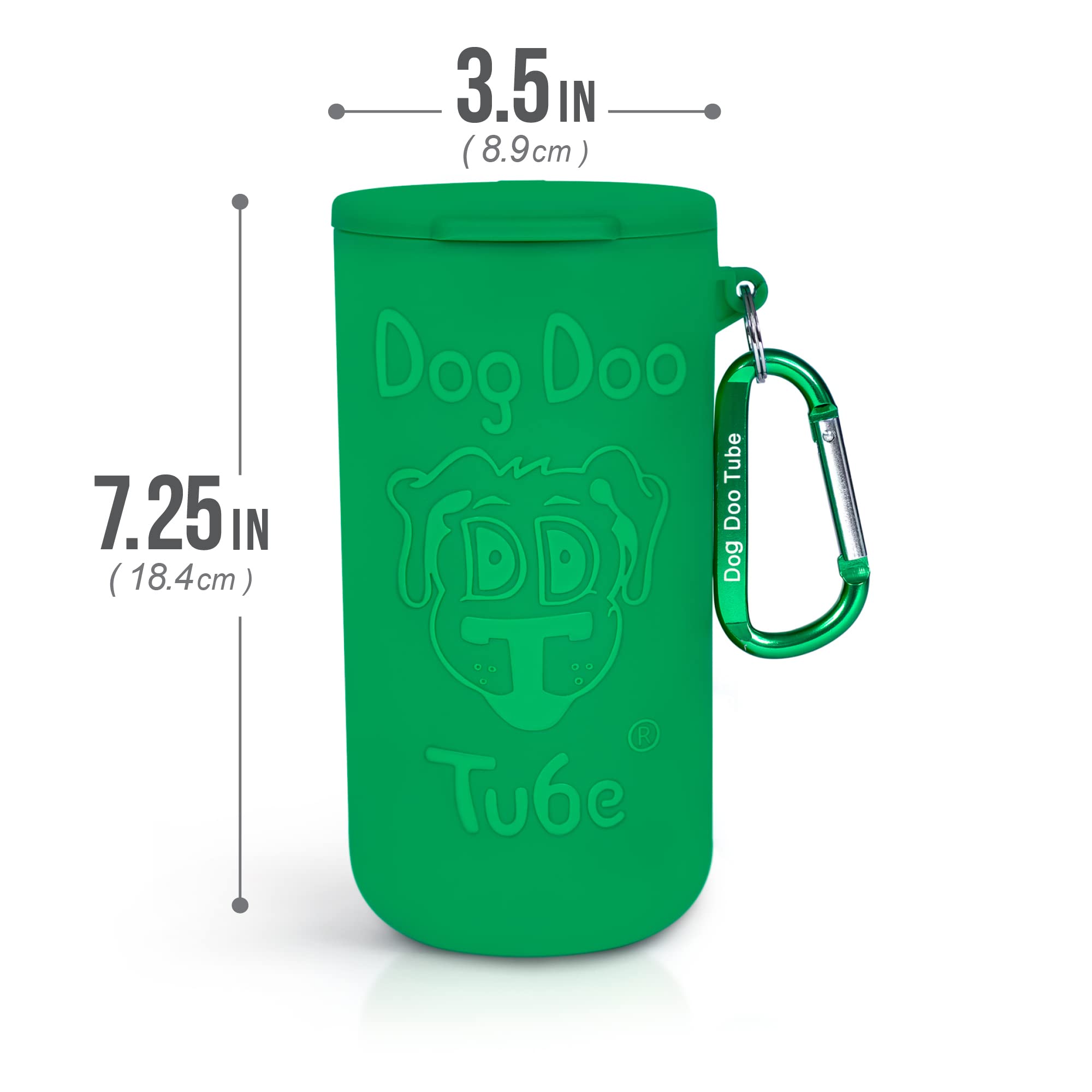 Dog Doo Tube Reusable Dog Poop Holder For Dog Walkers - Carries Used Dog Poop Bags - Tight Fitting Lid Keeps in Odors - Dog Wast