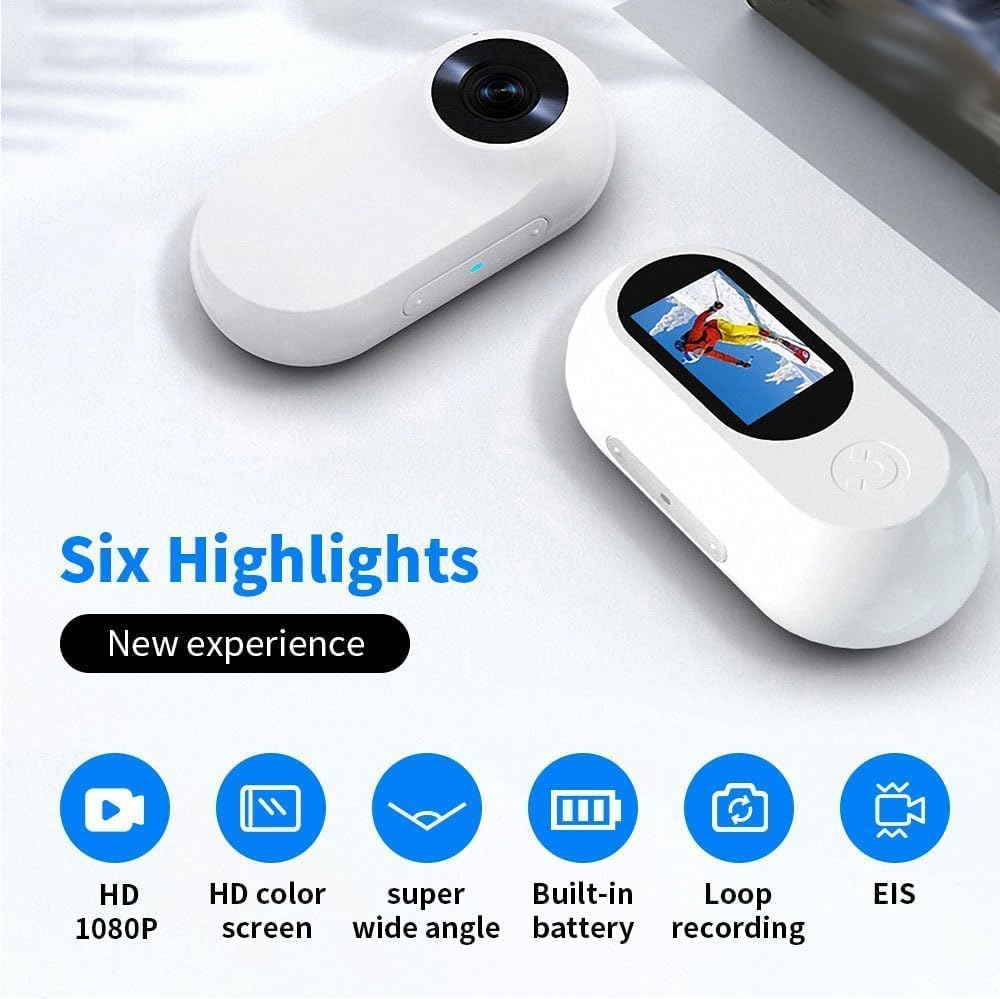 ehomful HD 1080P Cat Camera Collar, Wireless Mini Sport Cam, Silicone, Black, Model EH-YDXJ-1028, Outdoor/Indoor Pet Supplies