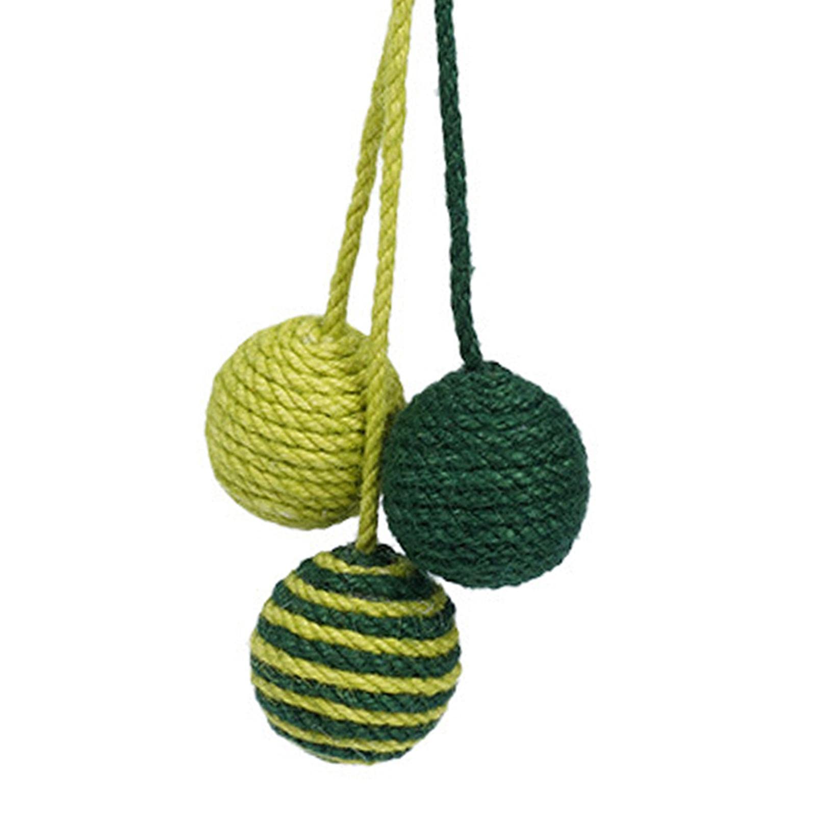 Enakshi Funny Cat Toy Balls Sisal Interactive Pet For Pet Supplies Kitten Green |Pet Supplies | Cat Supplies | Toys