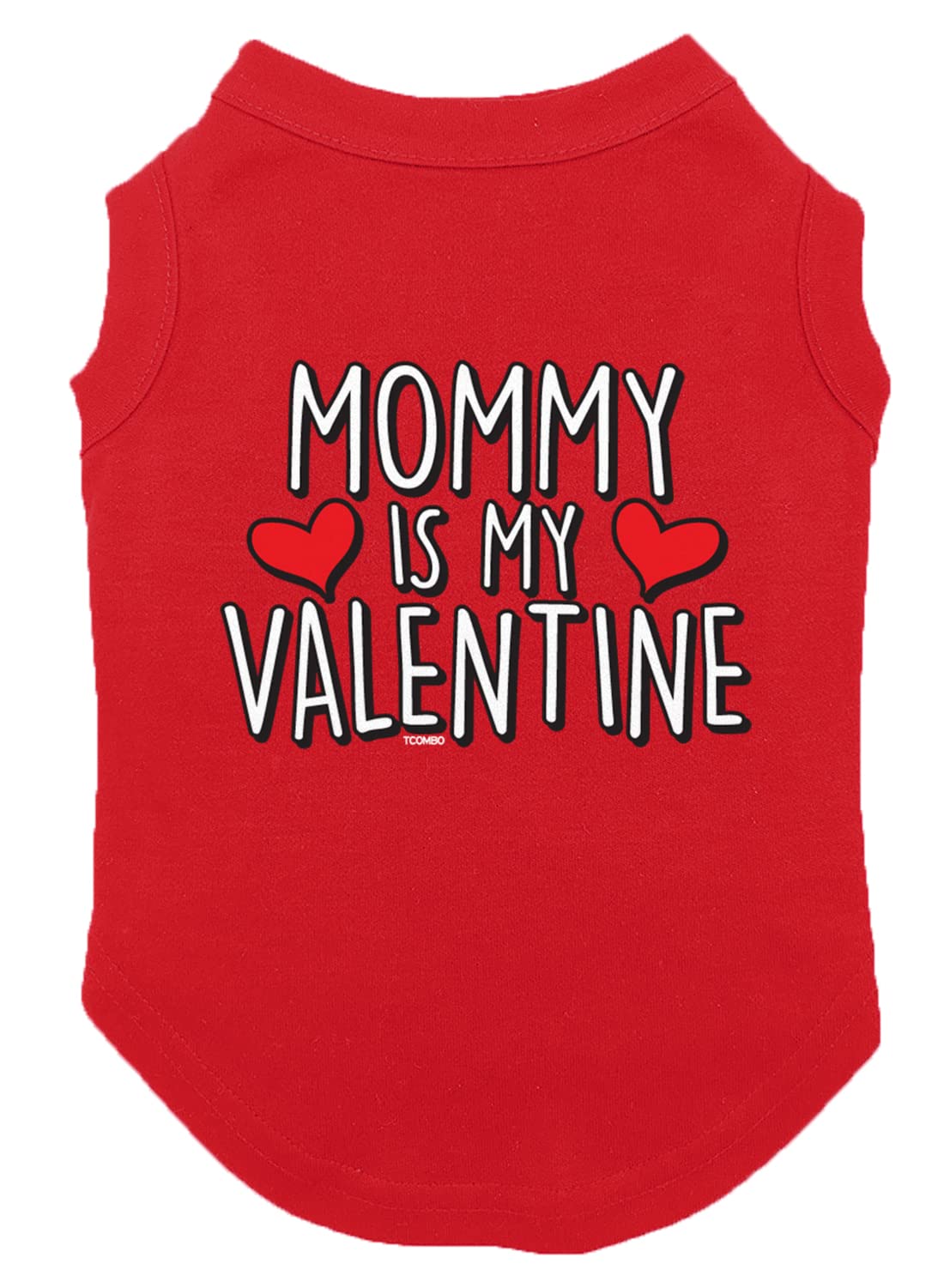 Tcombo Mommy Is My Valentine Dog Shirt (Red, 3X-Large)
