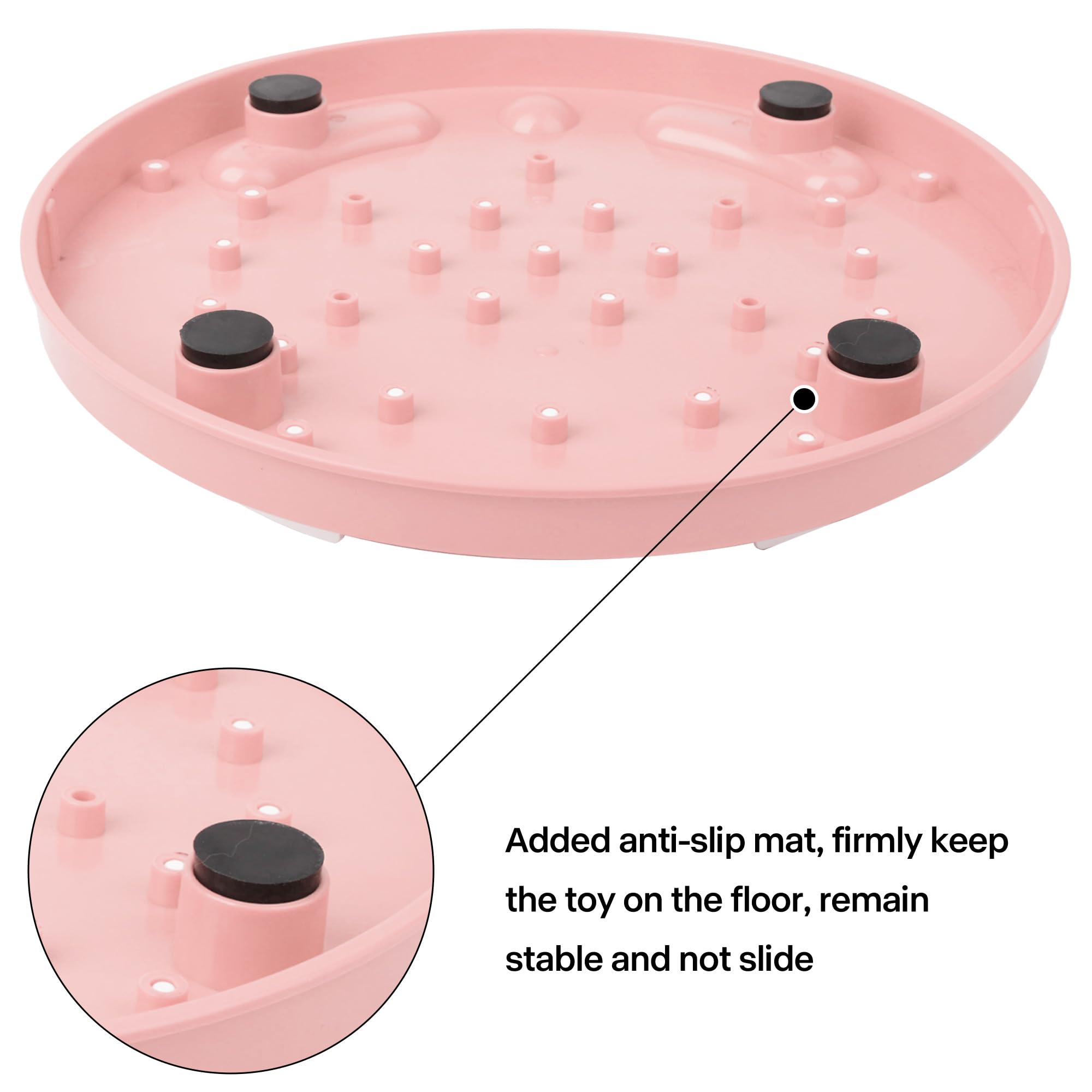 Pet Prime Cat Puzzle Feeder Interactive Enrichment Toys for Indoor Cats Slow Feeder Food Treat Puzzle Cat Stimulation Toys Pink