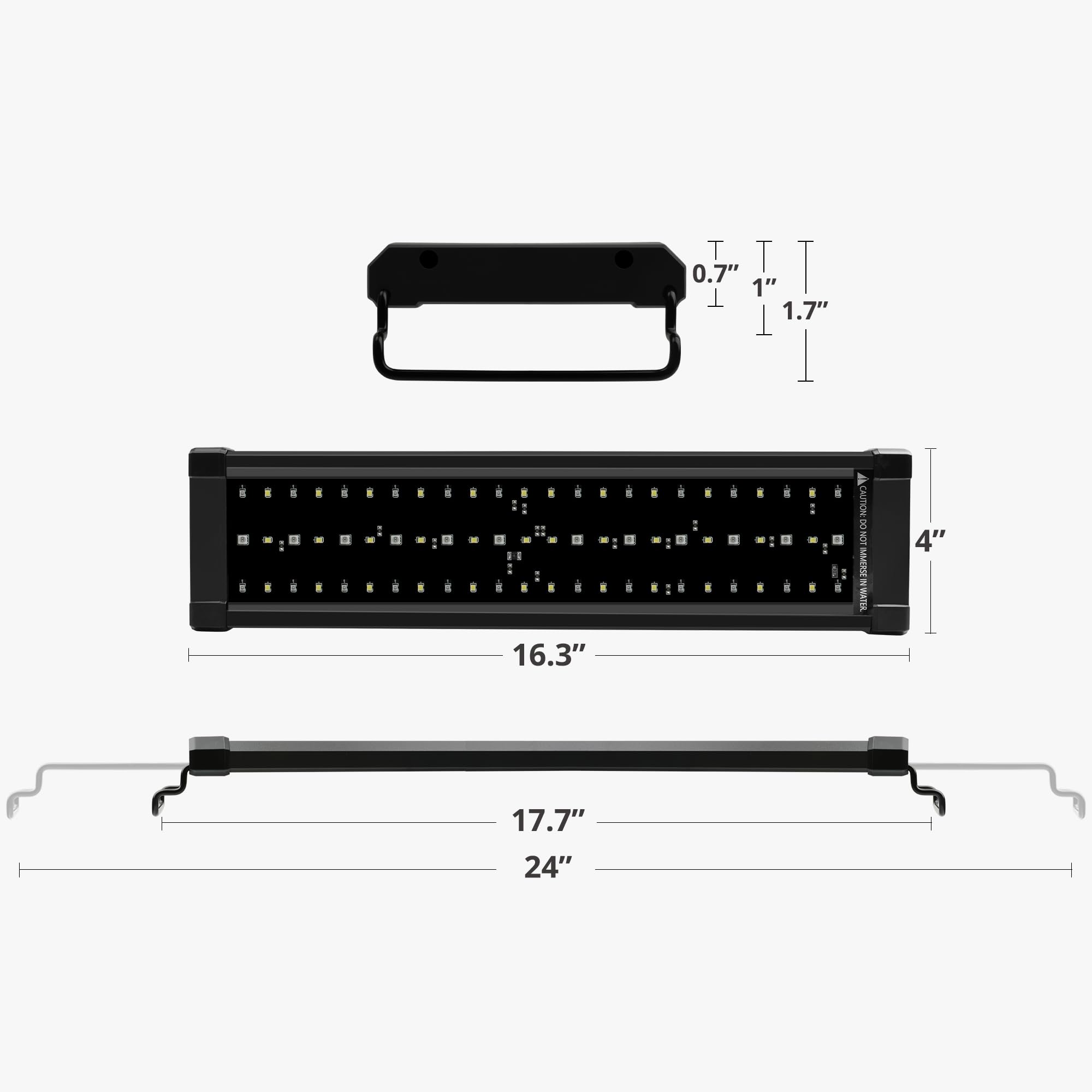 Nicrew 20W Saltwater Aquarium Light, Marine Led Reef Light For Corals, Programmable Timer Controller, 18 To 24-Inch