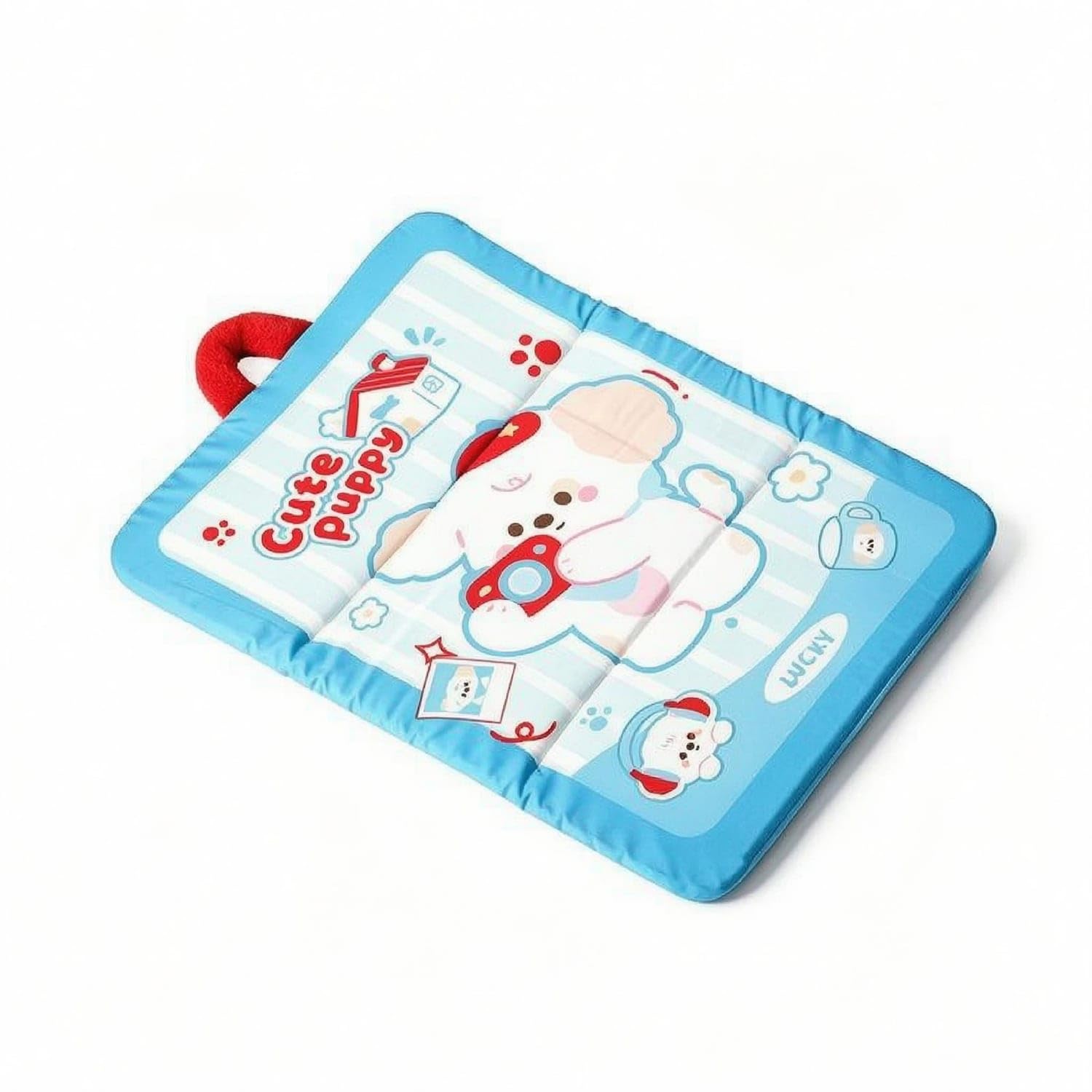 CLOVRIX DoubleSided Dog Cooling Mat WearResistant Pet Cooling Mat Printed Cartoon Portable Floor Pad Cushioned for Sleeping, L