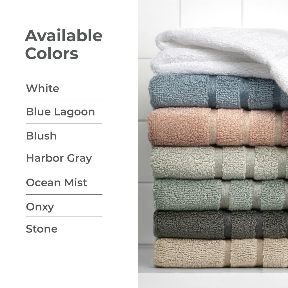 Cariloha Washcloth | Harbor Gray | 12''X12'' | Turkish Cotton & Viscose Material Blend | Extra Smooth And Highly Absorbent