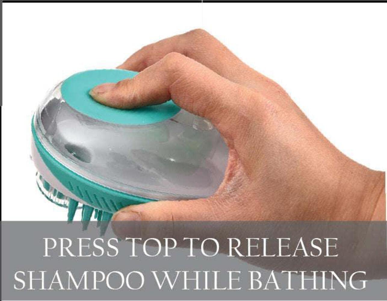 Pet Life 'Swasher' Green Shampoo Dispensing, All-in-One Pet Grooming Brush: Massage, Bath & De-Tangle for Dogs & Cats