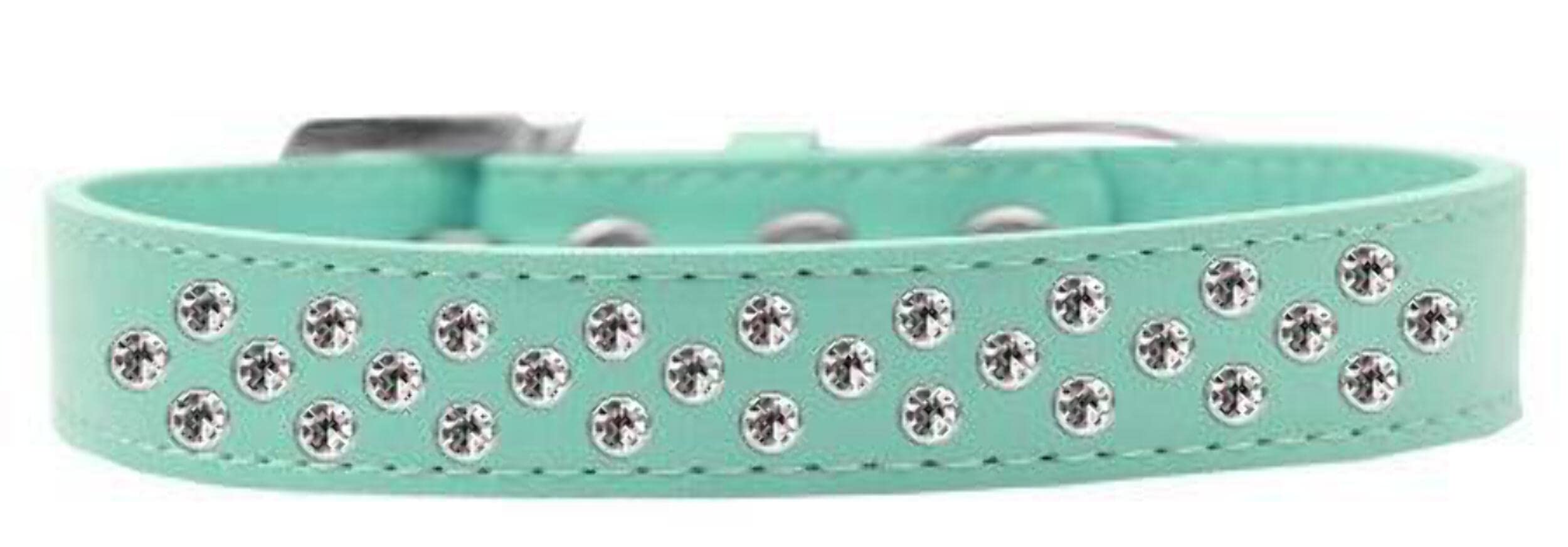 Dog, Puppy & Pet Fashion Collar, Clear Crystal Sprinkles Bright Pink 16