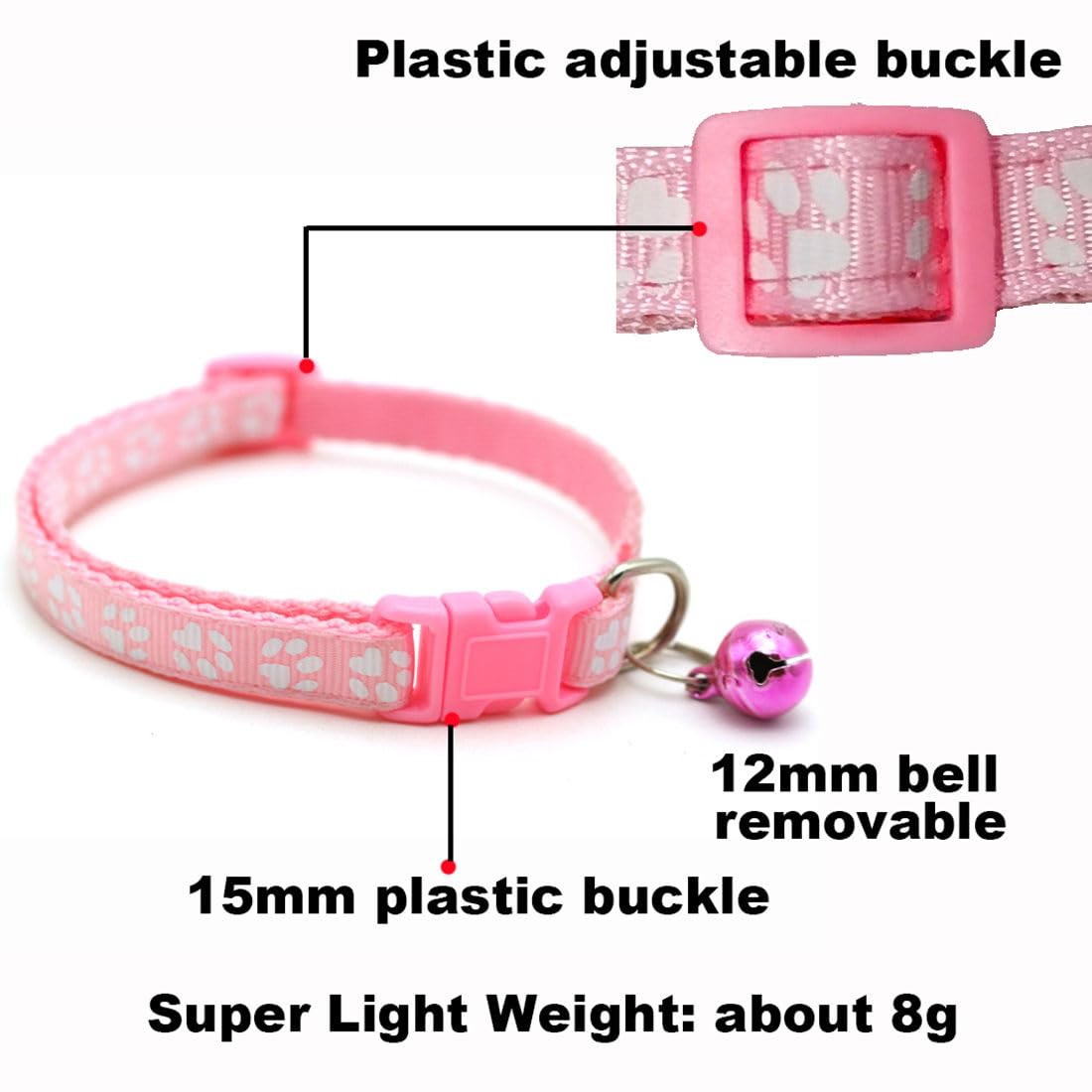 Xs Dog Collar With Bell, 2-Pack Basic & Reflective Cat Collar With Bells For Tiny Extra Small Pet Dogs Boy Kitten Girls Animal,