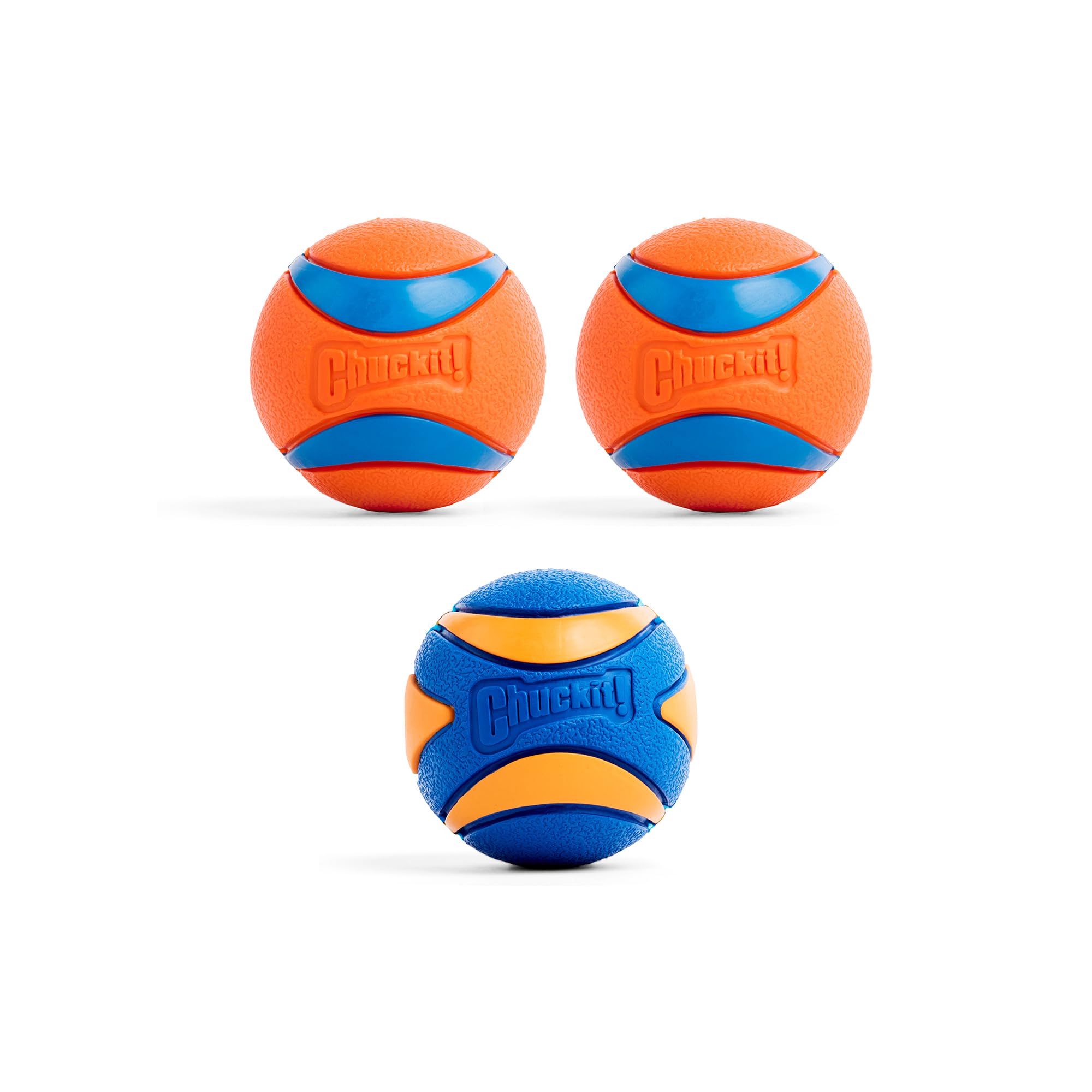 Chuckit! Ultra & Squeaker Ball Dog Toy - Medium Bouncy Fetch Balls for Dogs 20-60 lbs - Made from Durable Rubber - Floating Wate