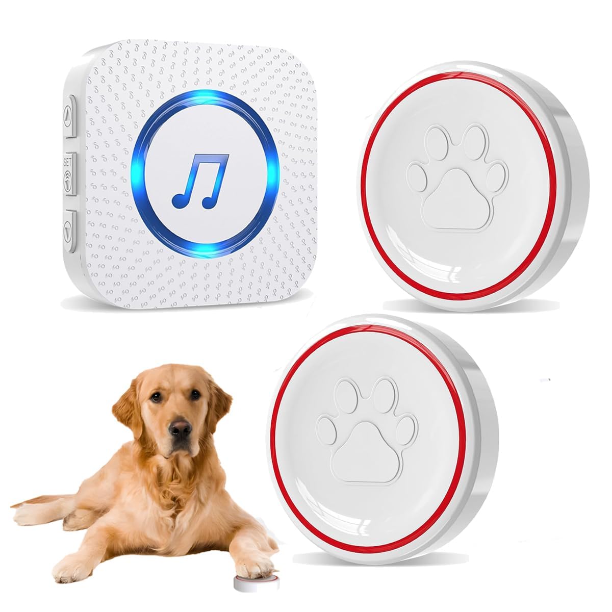 Chunhee Smart Dog Door Bell Wireless Puppy Doorbell For Potty Training, Dog Bells To Go Outside,Bell For Dogs To Ring To Go Potty [New 2024]