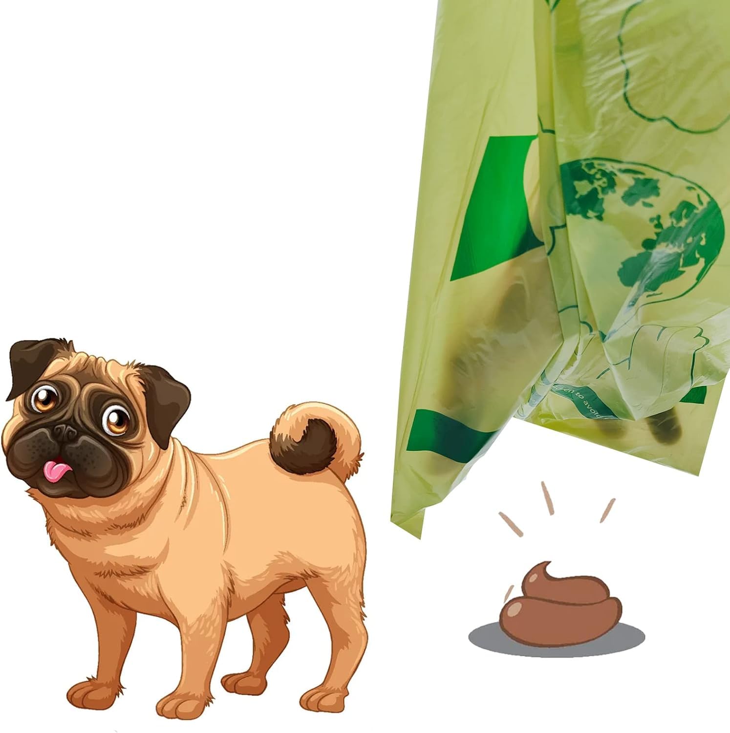 Shaouman Metal Dog Poop Bags Holder Aluminum Poo Bags Dispenser With Pet Waste Bags 3 Leash Clasp And Elastic Rope For Used Bags(1 Holder 135 Bags,Silver)