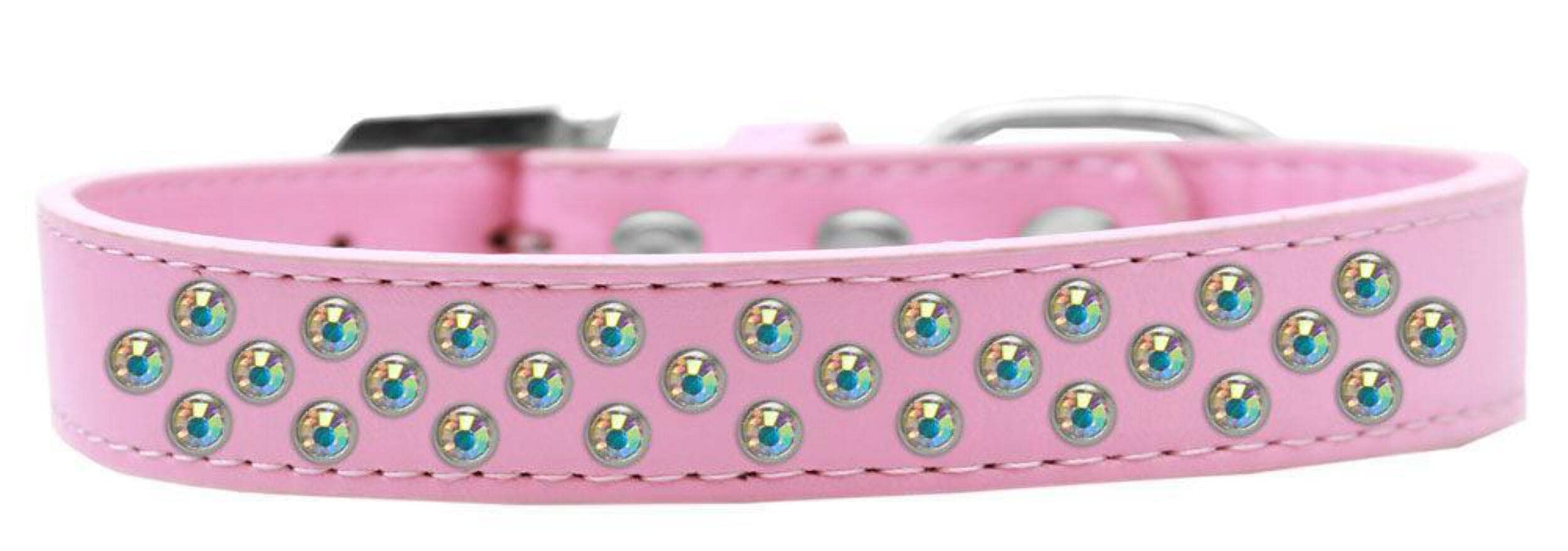 Mirage Pet Products Sprinkles Dog Collar with AB Crystals, Size 14, Black