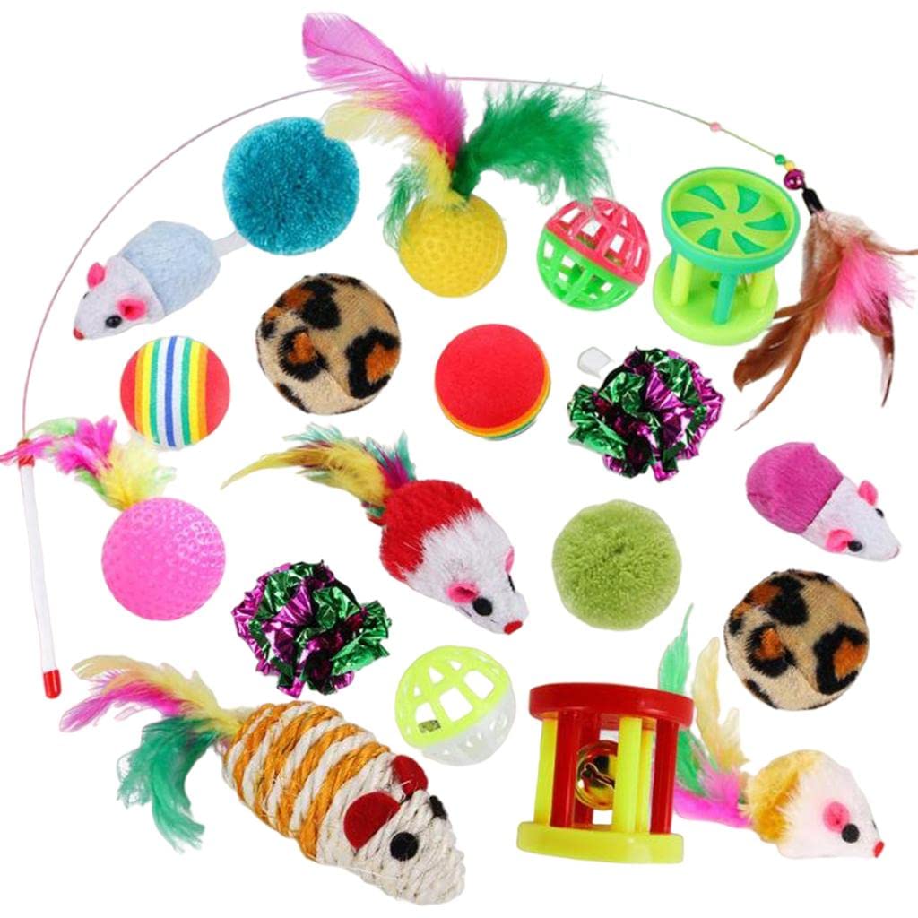 Lyla Variety Cats Kitten Interactive Toy Ball Mouse Set Supplies Toys Bundle