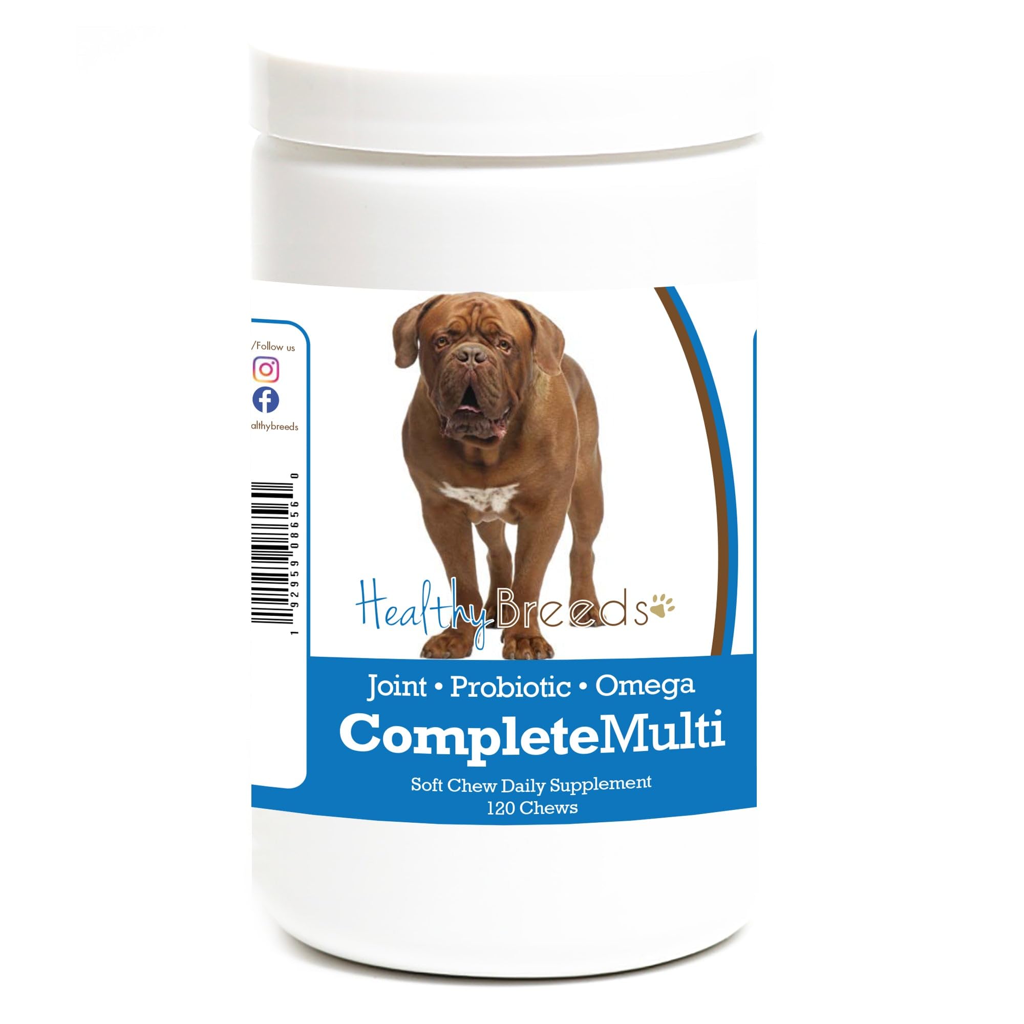 Healthy Breeds Dogue de Bordeaux All in One Multivitamin Soft Chew 120 Count