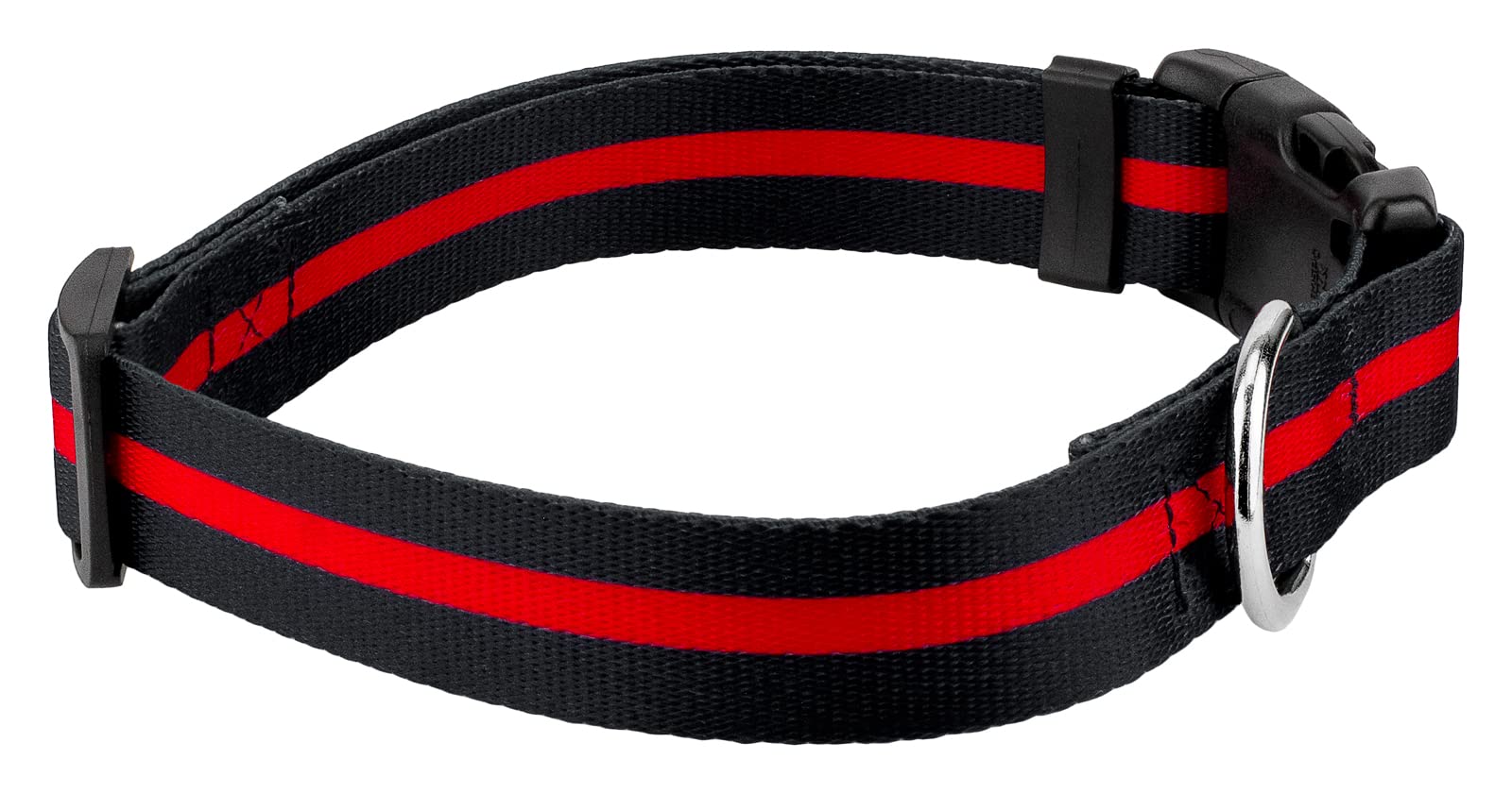 Country Brook Petz - Deluxe Thin Red Line Dog Collar - Made In The U.S.A. - Camouflage Collection Featuring Rugged Designs (1/2