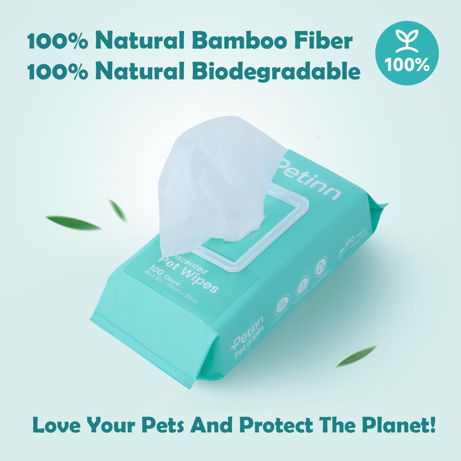 Pet Wipes For Dogs And Cats, Paws Butt Fur Cleaning Deodorizing, 400 Count Unscented Pet Grooming Wipes With 8''X8'' Biodegradab