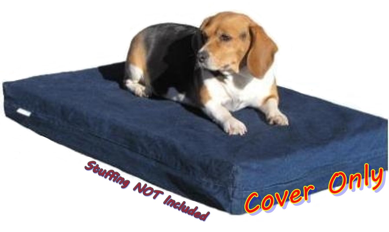 Dogbed4less Extra Large Denim Dog Bed Cover - 47"x29"x4" Navy Blue Replacement Duvet Cover