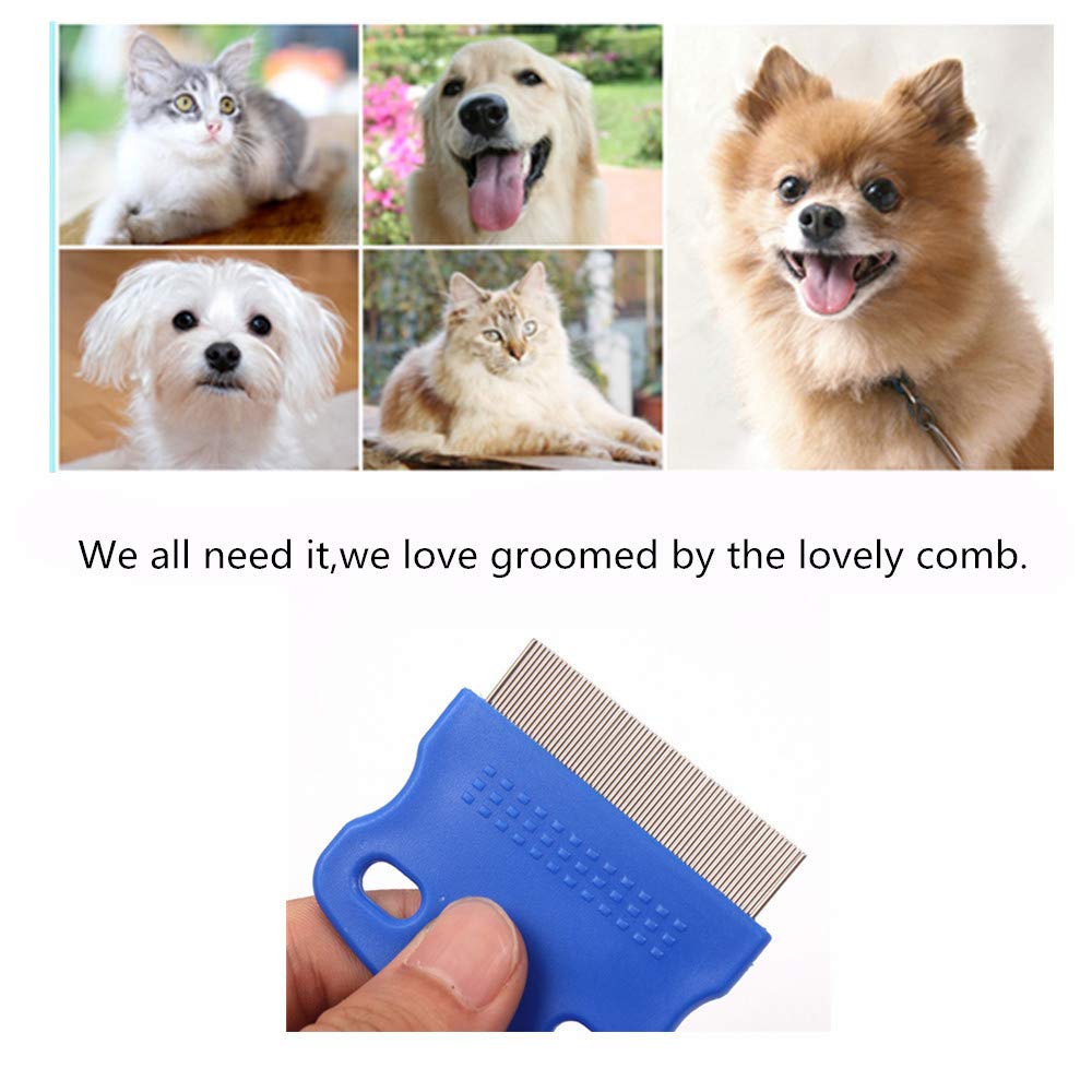 2 Pcs Cat Combs Dogs Grooming Combs Tear Stain Remover, Effectively Removes Crust, Loose Hair, Eye Stain On Pet(Random Color)