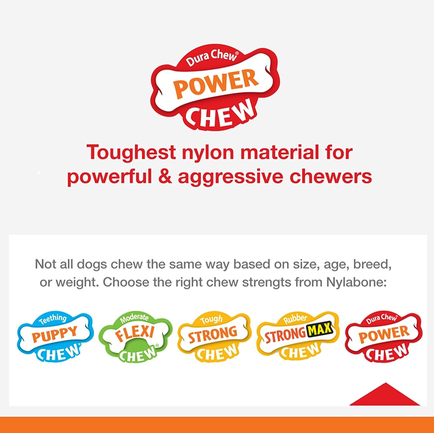 Nylabone 2 Pack of Power Chew Extreme Chewing Braided Bully Stick Alternative Dog Toys, Giant, Made in The USA2