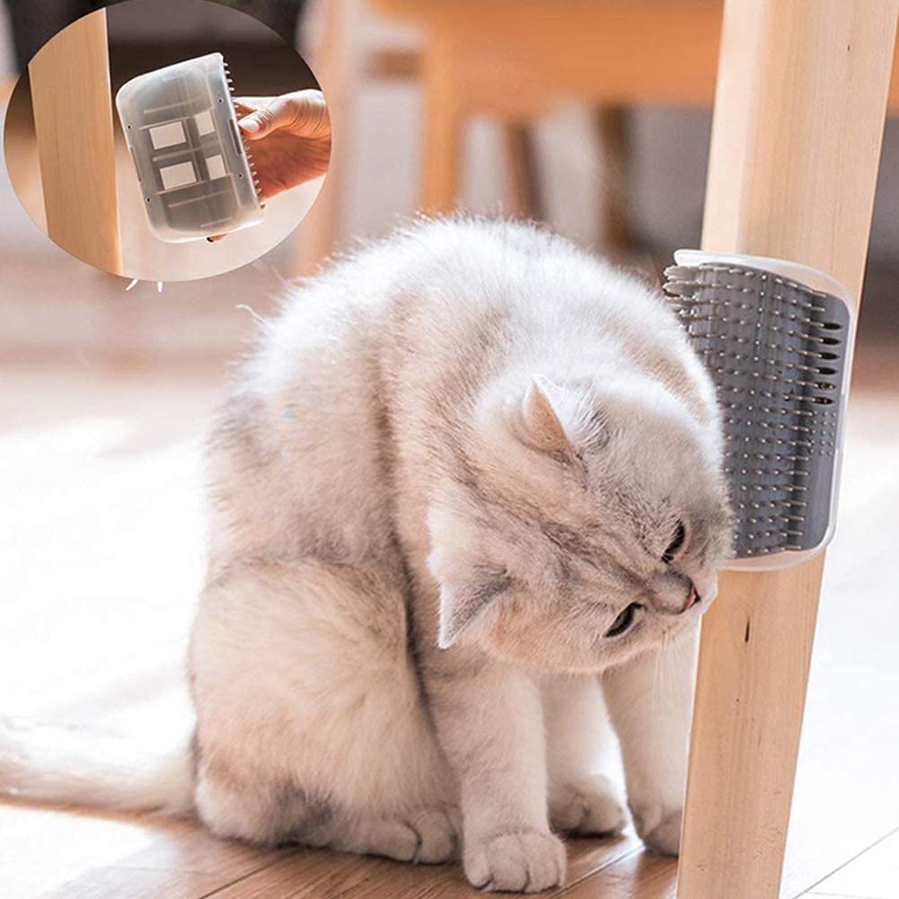 Rvpaws Cat Self Grooming Wall Corner Groomers Soft Grooming Brush Massage Short Long Fur Cat Scratcher Head Top Massage Brush Id