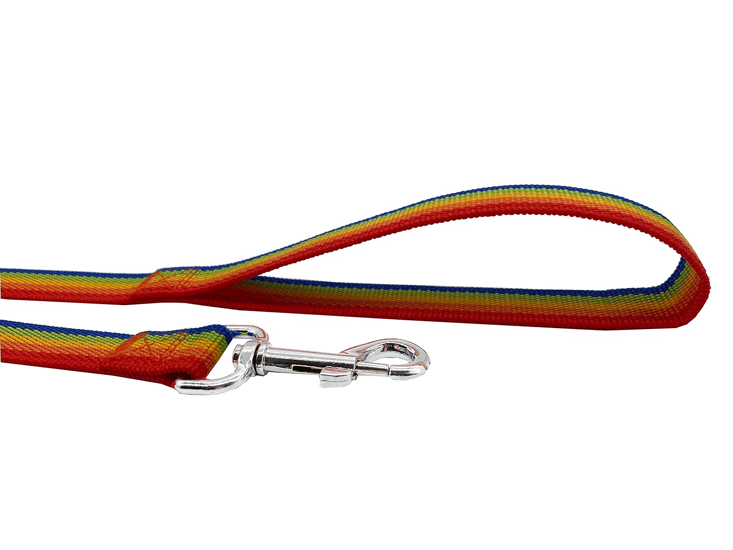Strong Durable Nylon Dog Training Leash, Traction Rope, 4Ft /5 Foot /6 Feet Long, 5/8 Inch 3/4 Inch 1 Inch Wide, For Small And Medium Dogs (1'' X 12 Ft, Rainbow)
