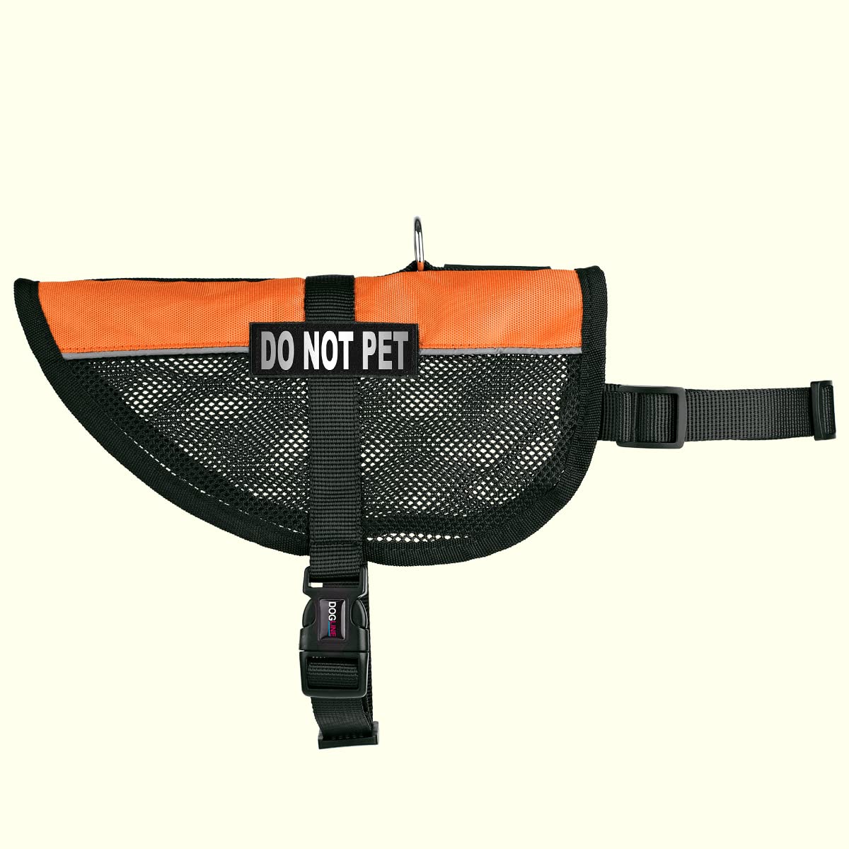 Dogline Maxaire Multi-Purpose Mesh Vest For Dogs And 2 Removable Do Not Pet Patches, Large, Orange