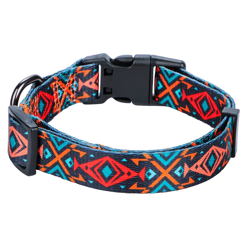 Rhea Rose Tribal Dog Collar Aztec Pattern Adjustable Collars Large