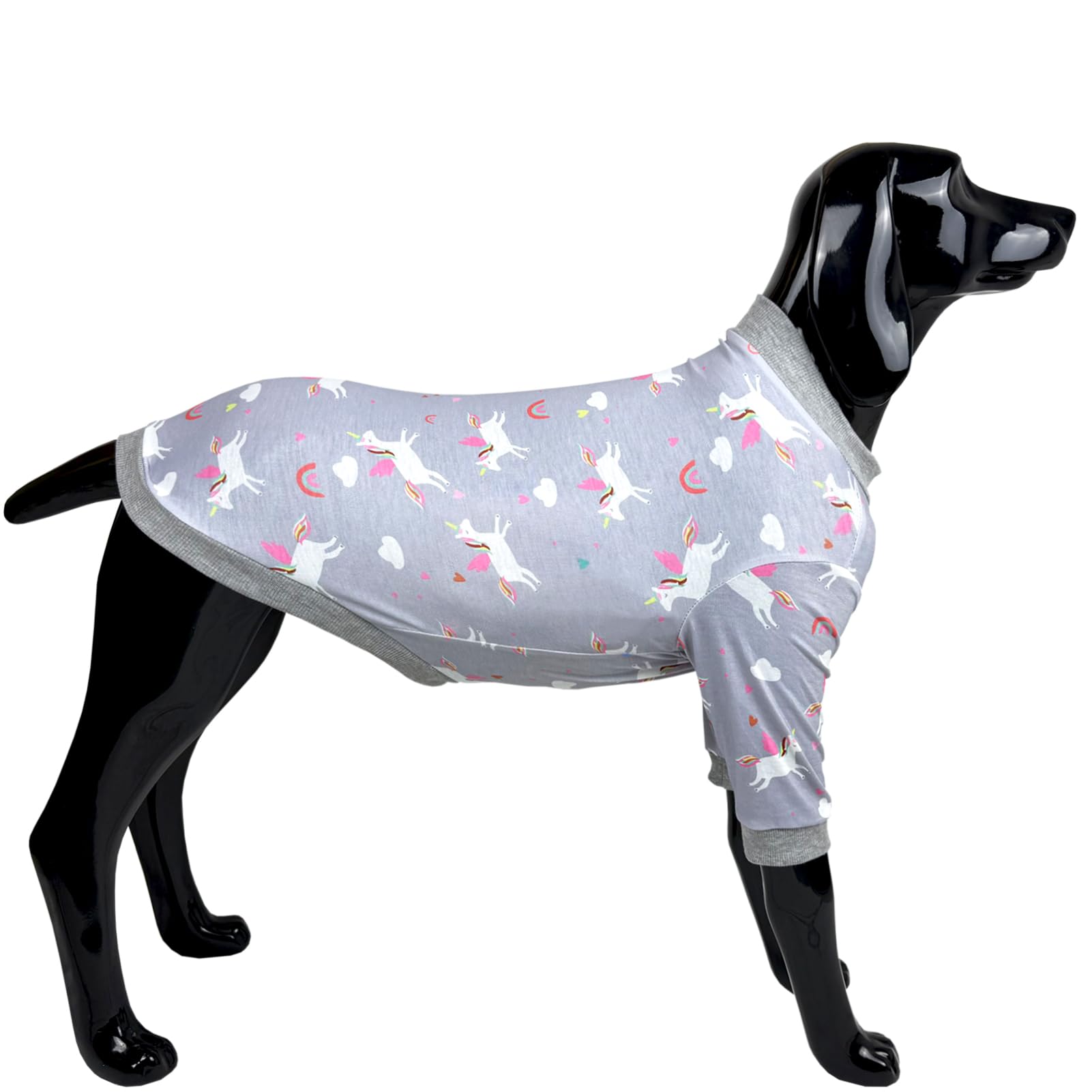 D.E.E Dog Shirt For Large Dogs Summer Cotton Dog Clothes Lightweight Tank Top Female Big (Unicorngray, 4Xl)