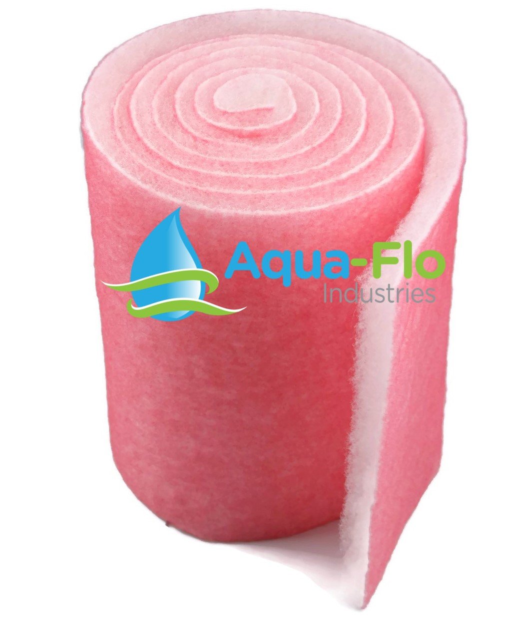 Aqua-Flo Pond & Aquarium Filter Media, 12'' X 120'' (10 Feet) Long X 1'' Thick (Pink/White)