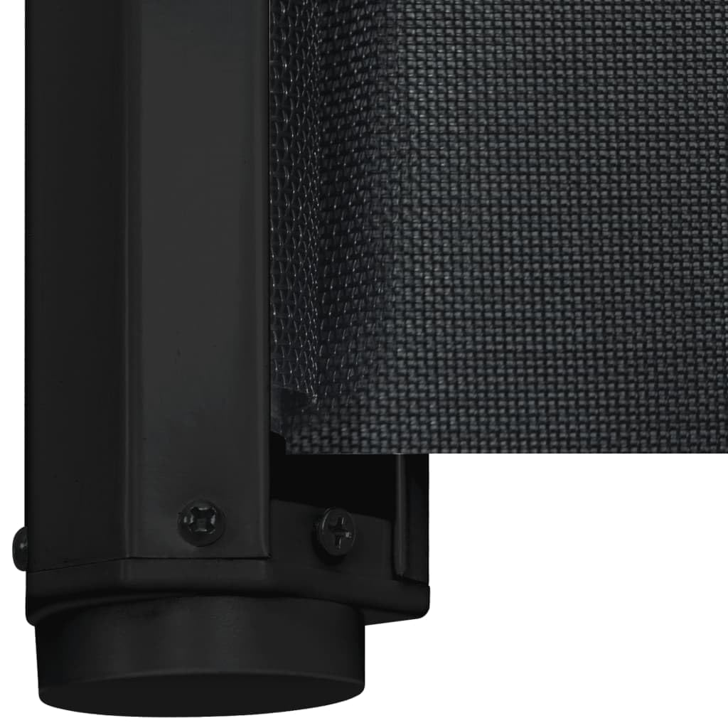 vidaXL Retractable Pet Gate Dog Barrier Fence - Black - Kitchen/Bedroom/Stair - 40.4" H x 49.2" W - Polyester, Powder-Coated Iron
