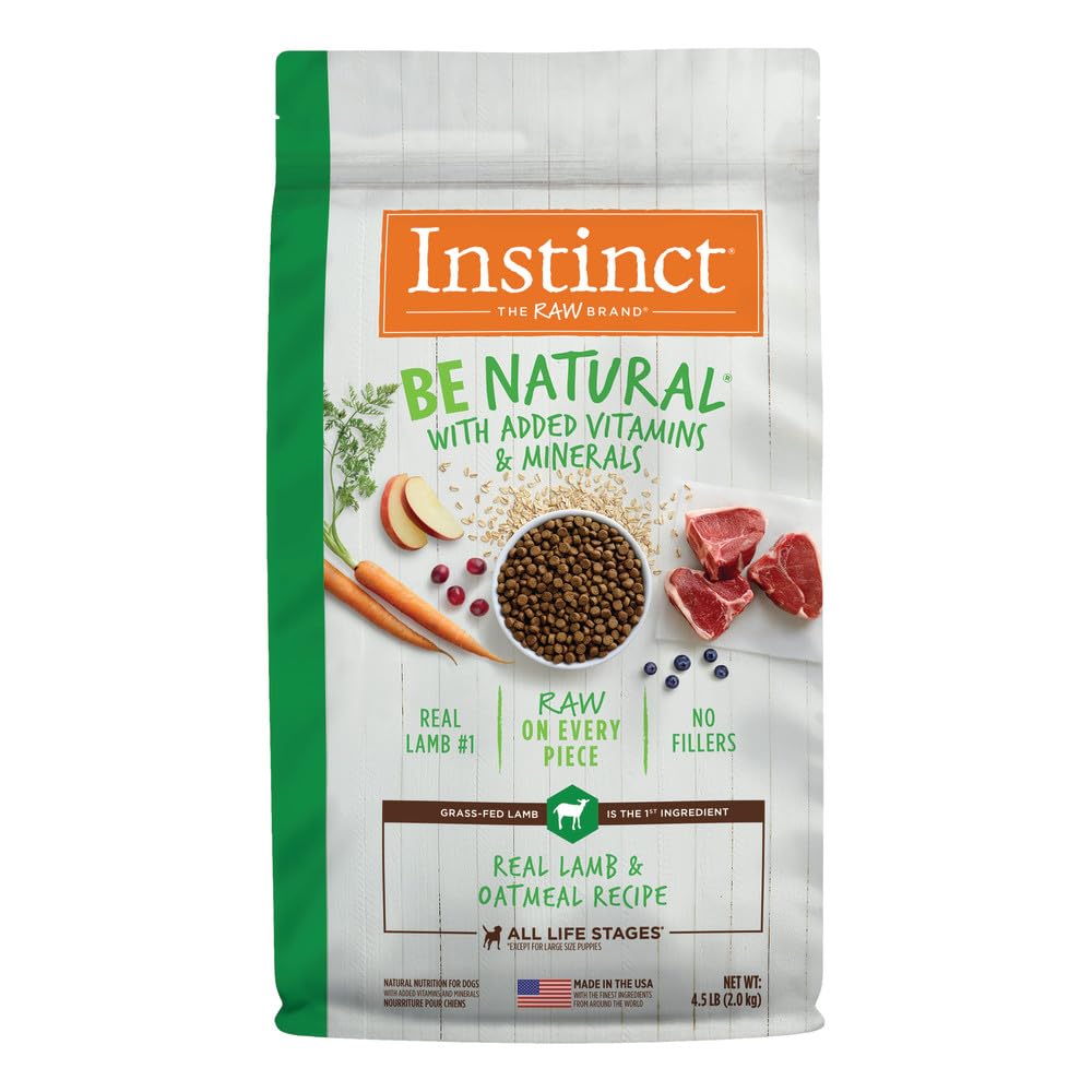 Be Natural Lamb & Oatmeal Dry Dog Food, 4.5 lb. Bag