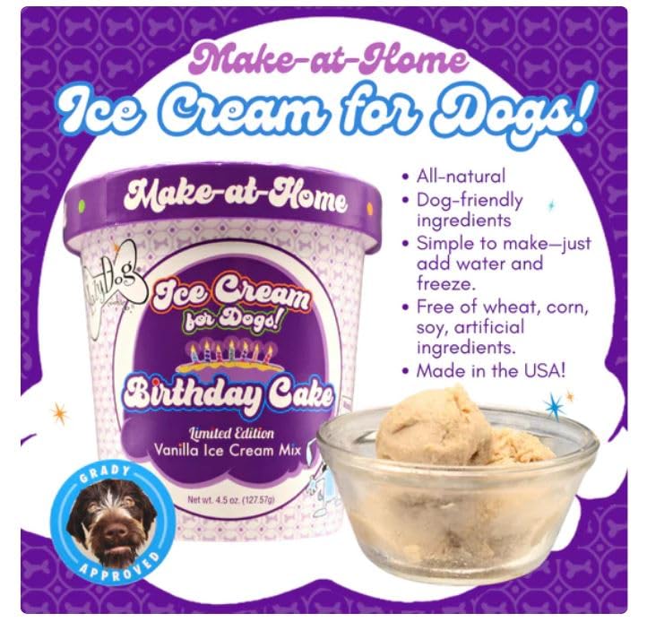 The Lazy Dog Cookie Co. Ultimate Birthday Celebration Kit for Dogs. Includes Chraming Boy Pie, Bag of Birthday Cake Bites, Make