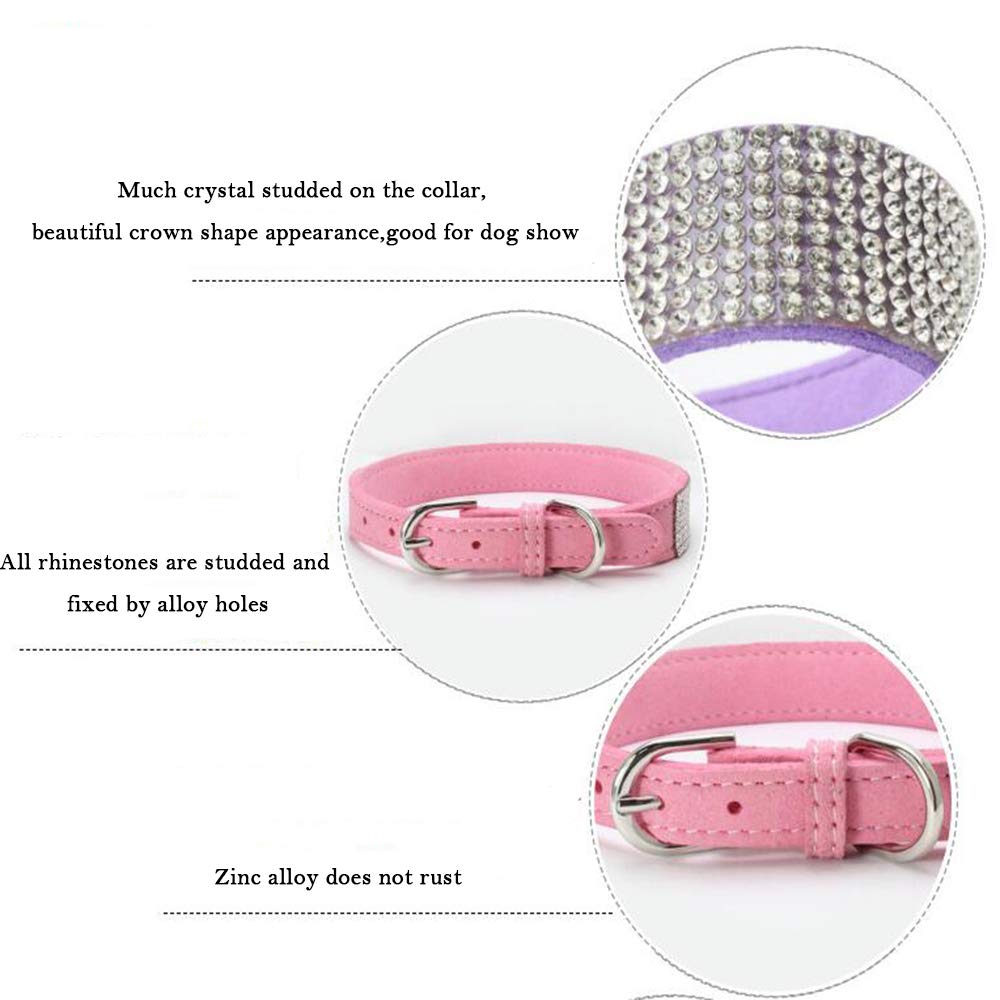 Xs Dog Collar Girl,Red Rhinestone Dog Collars Bling Diamond Cute Sparkly Jewelry Cat Collar For Xs Small Medium Large Girl Femal