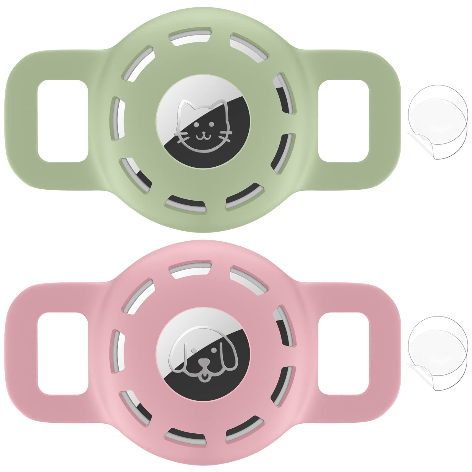 Air tag Cat Collar Holder for Apple Air Tag, 2 Pack of Pet Collar Holder for Cat and Small Dog Collar Within 1/2 inch and 2 Pack