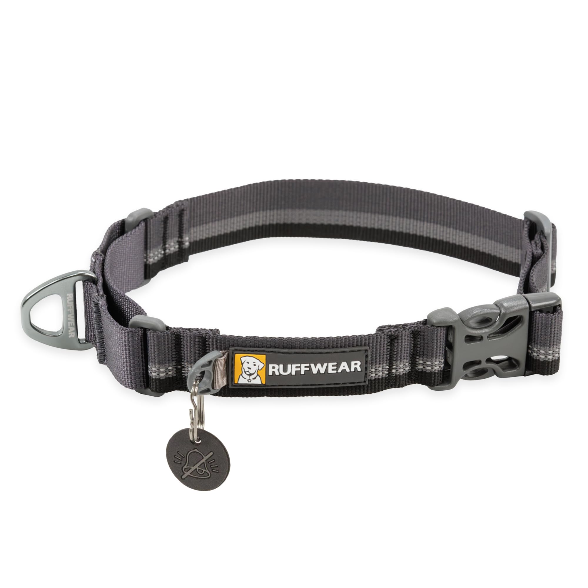Ruffwear, Web Reaction Dog Collar, Martingale Collar For On-Leash Walking, Basalt Gray, 11''-14''