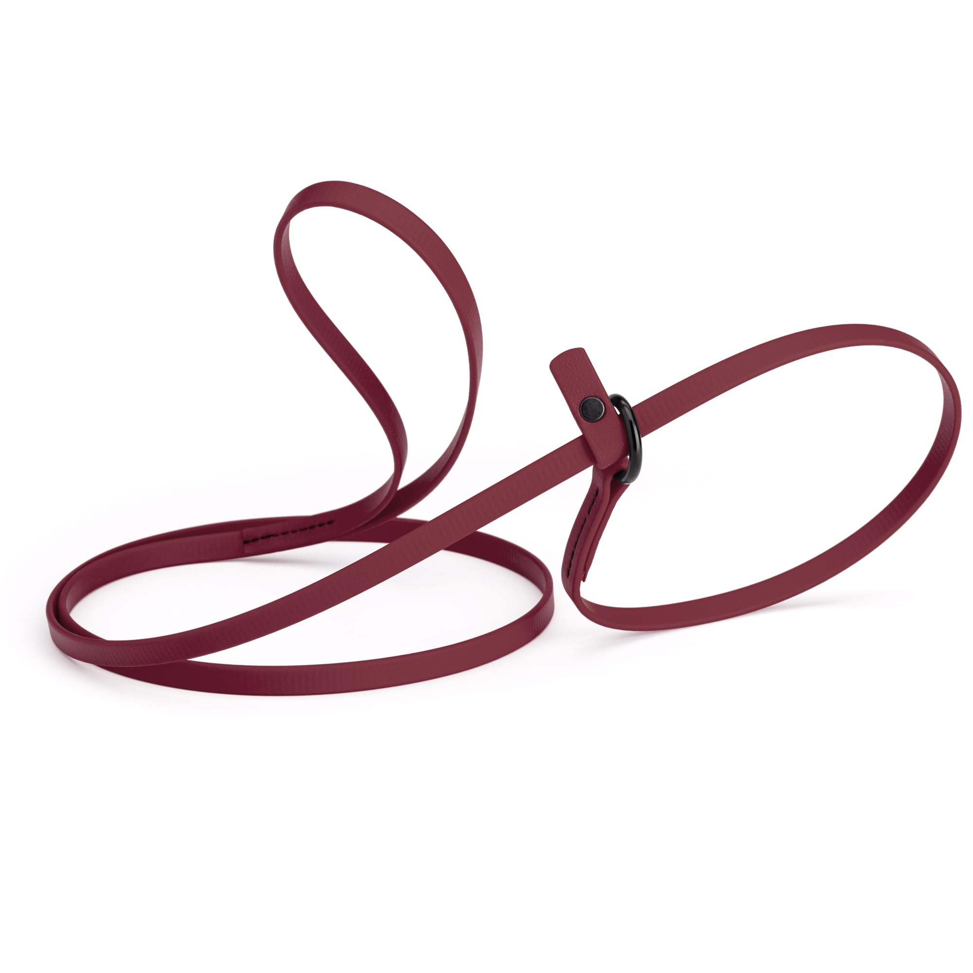 Dogline Biothane Slip Dog Leash - For Small, Medium And Large Dogs - Odor Free Slip Lead, Heavy Duty And Durable Material Kennel Lead - Merlot Burgundy - 5Ft L X 3/8In W